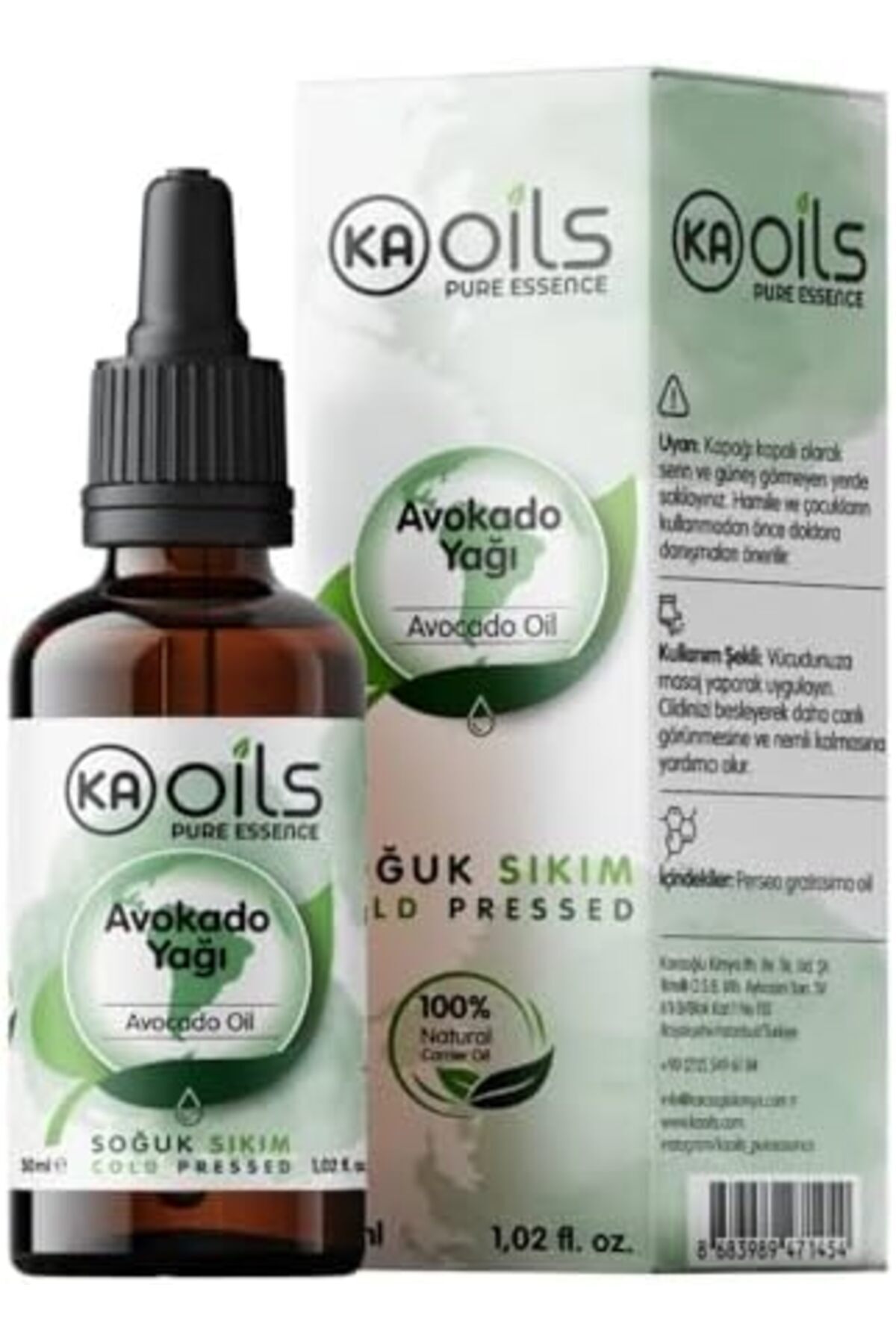 STOREMAX KAOils Avokado Yağı 30 ml | Soğuk Sıkım%100 Saf & Doğal | Avocado Oil | Cilt & Saç İçin Yoğun Nemlen