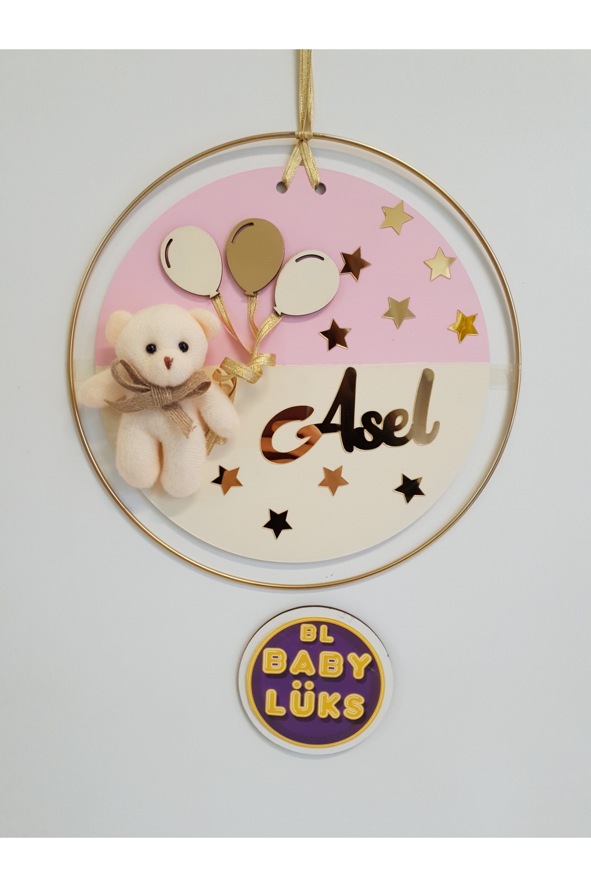 BL Baby Lüks Yuvarlak Bebek Kapı süsü, Hastane Süsü, İsimlik fotoğrafı 3 (önizleme)