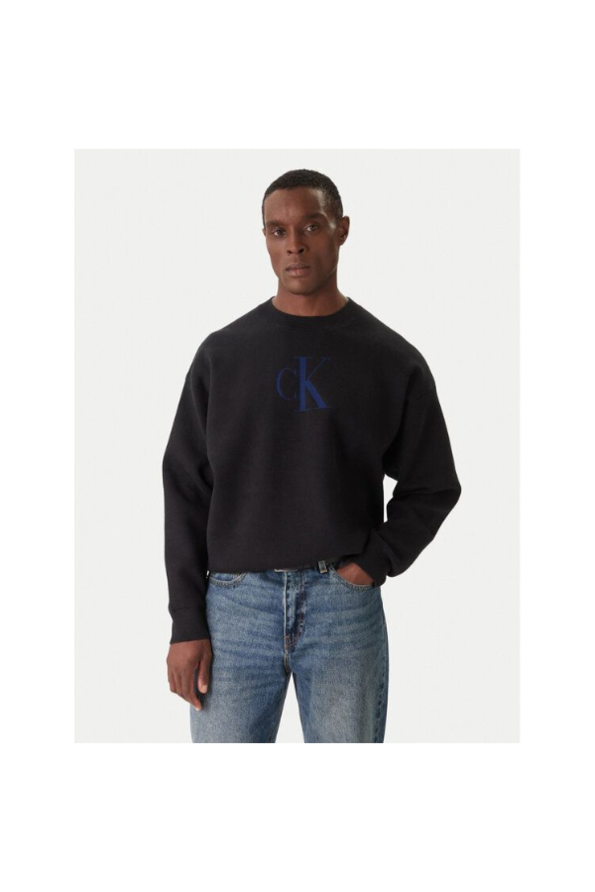 کلوین کلاین ژاکت مردانه لوگوی سه بعدی Ck Lv04rd305g Ls Cttn Cashmere