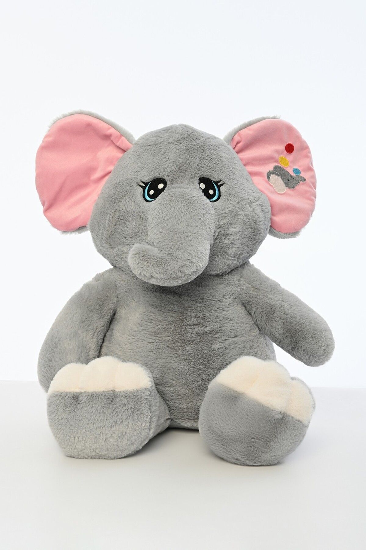 urfakent bilişim ve medya danışmanlık 70 CM BÜYÜK KULAKLI FİL PELUŞ UYKU ARKADAŞI PEMBE KULAK