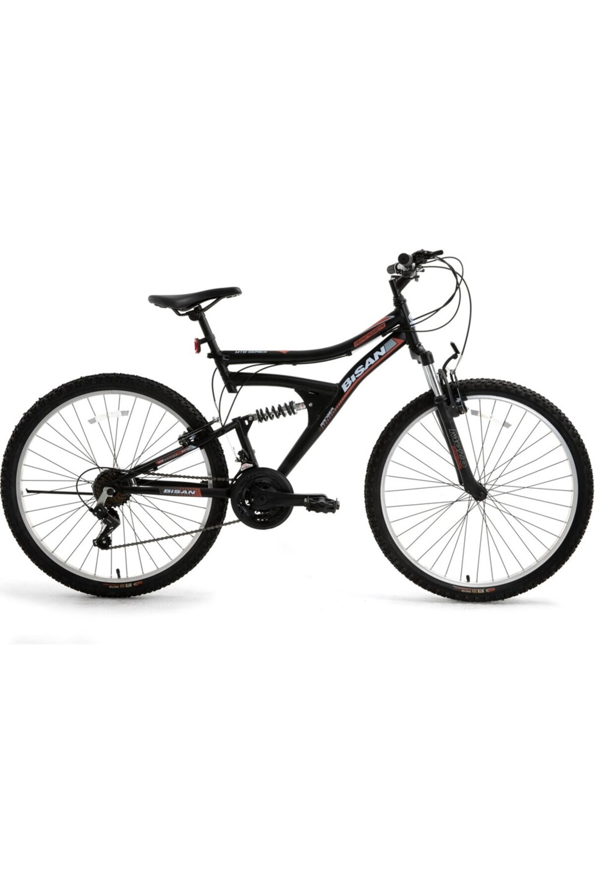 Bisan MTS 4300 40 cm 24 Jant Siyah Turuncu 21 Vites Dağ Bisikleti BLC