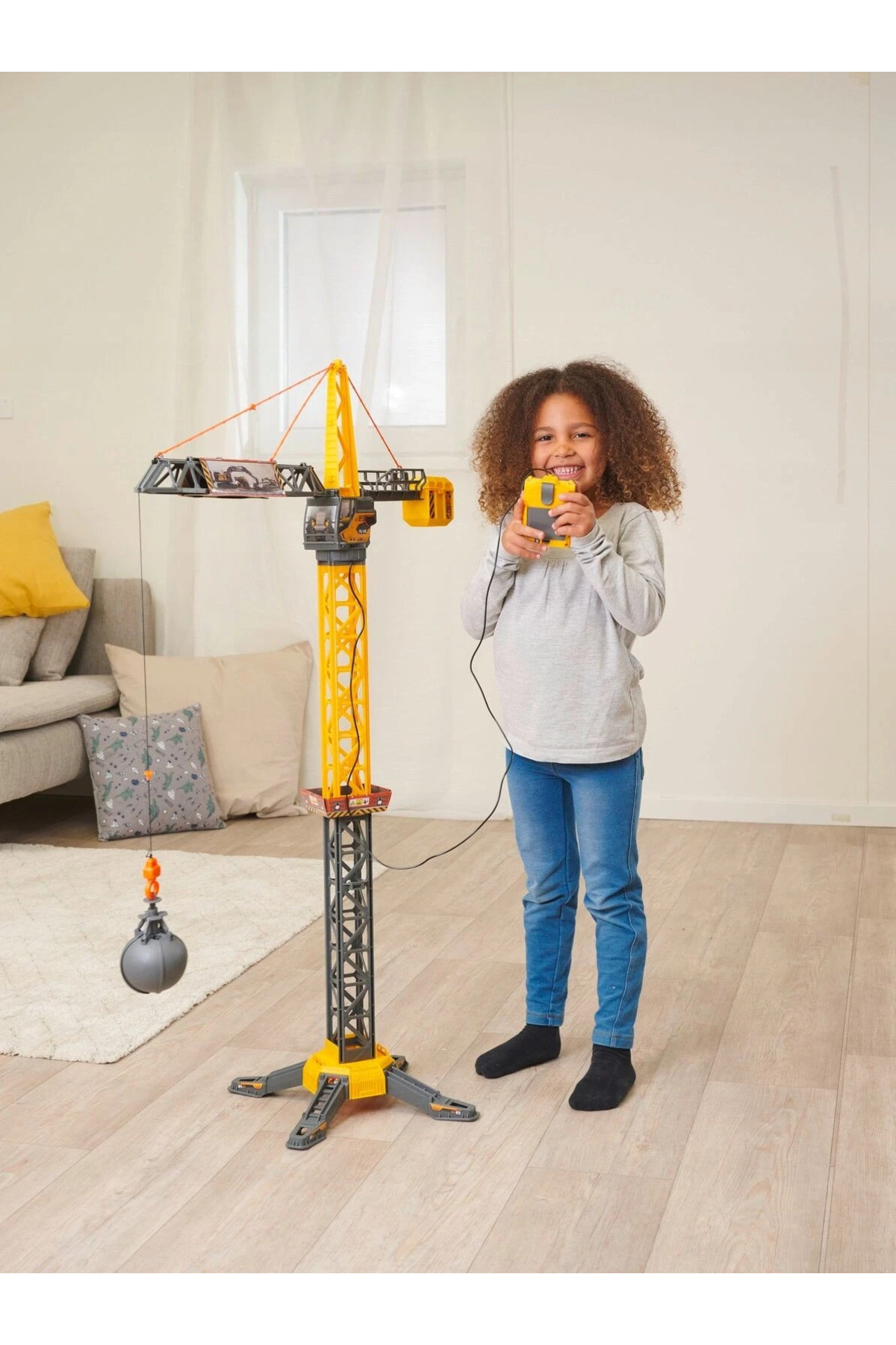 カウプンキ　トイバス Cici Oyuncak Mighty Crane 110 cm Kablo Kumandalı Vinç Şantiye