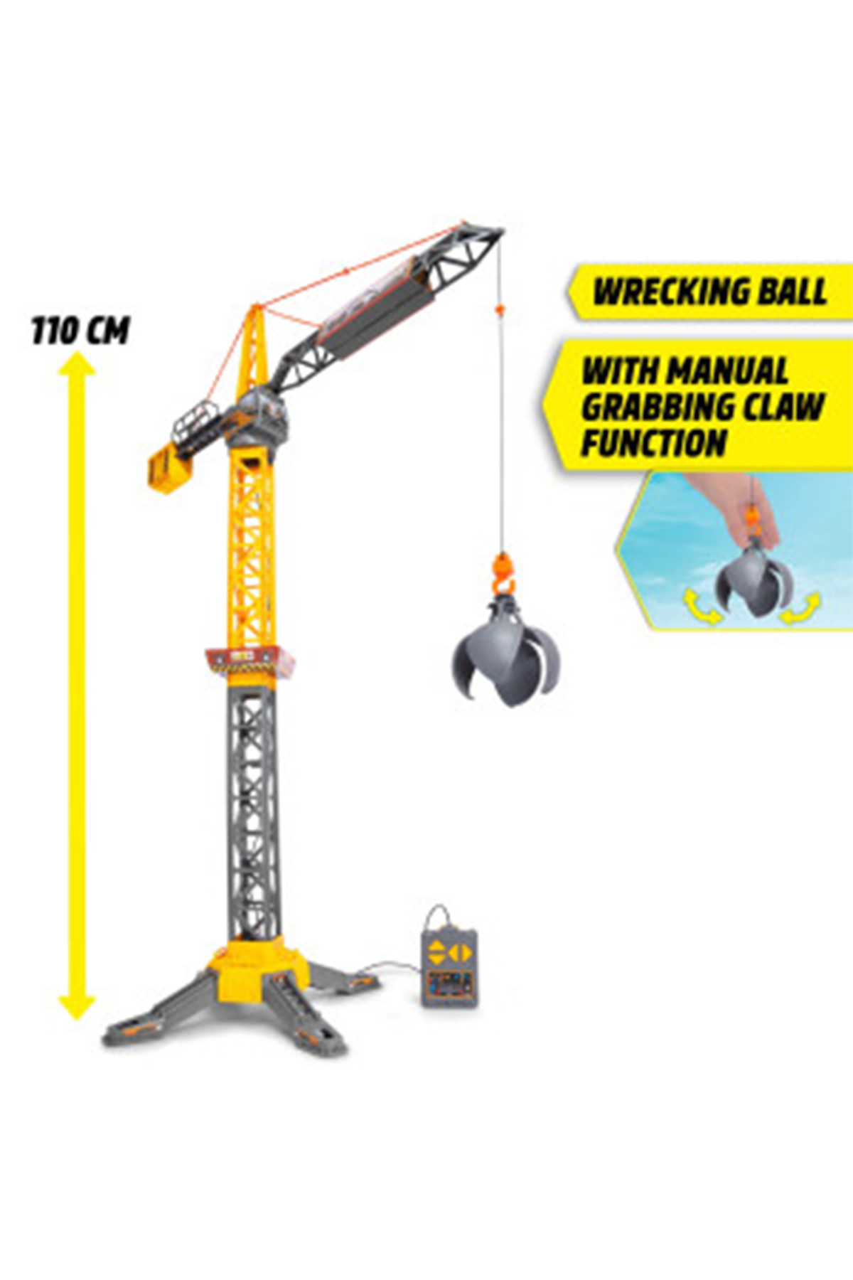カウプンキ　トイバス Cici Oyuncak Mighty Crane 110 cm Kablo Kumandalı Vinç Şantiye