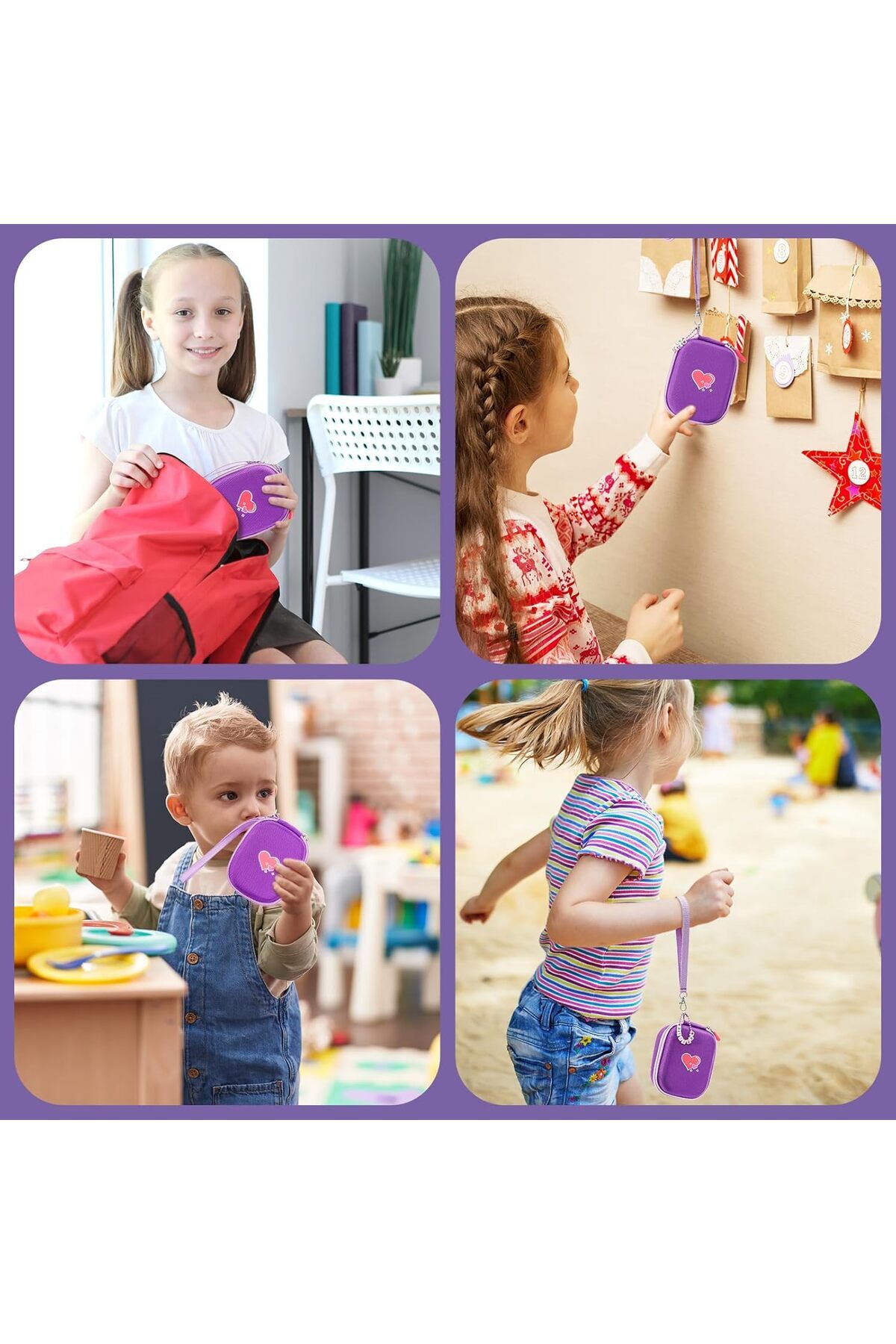 کیف حمل سخت برای حیوان خانگی دیجیتال اسباببازی تعاملی بیتزی – بنفش