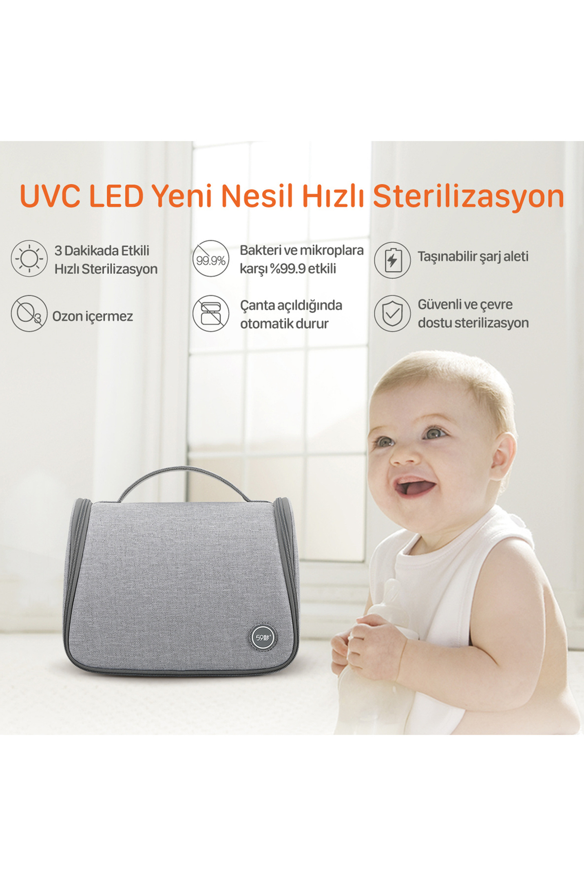 59s P11 Ultraviyole Çok Fonksiyonlu Sterilizasyon Çantası fotoğrafı 2 (önizleme)