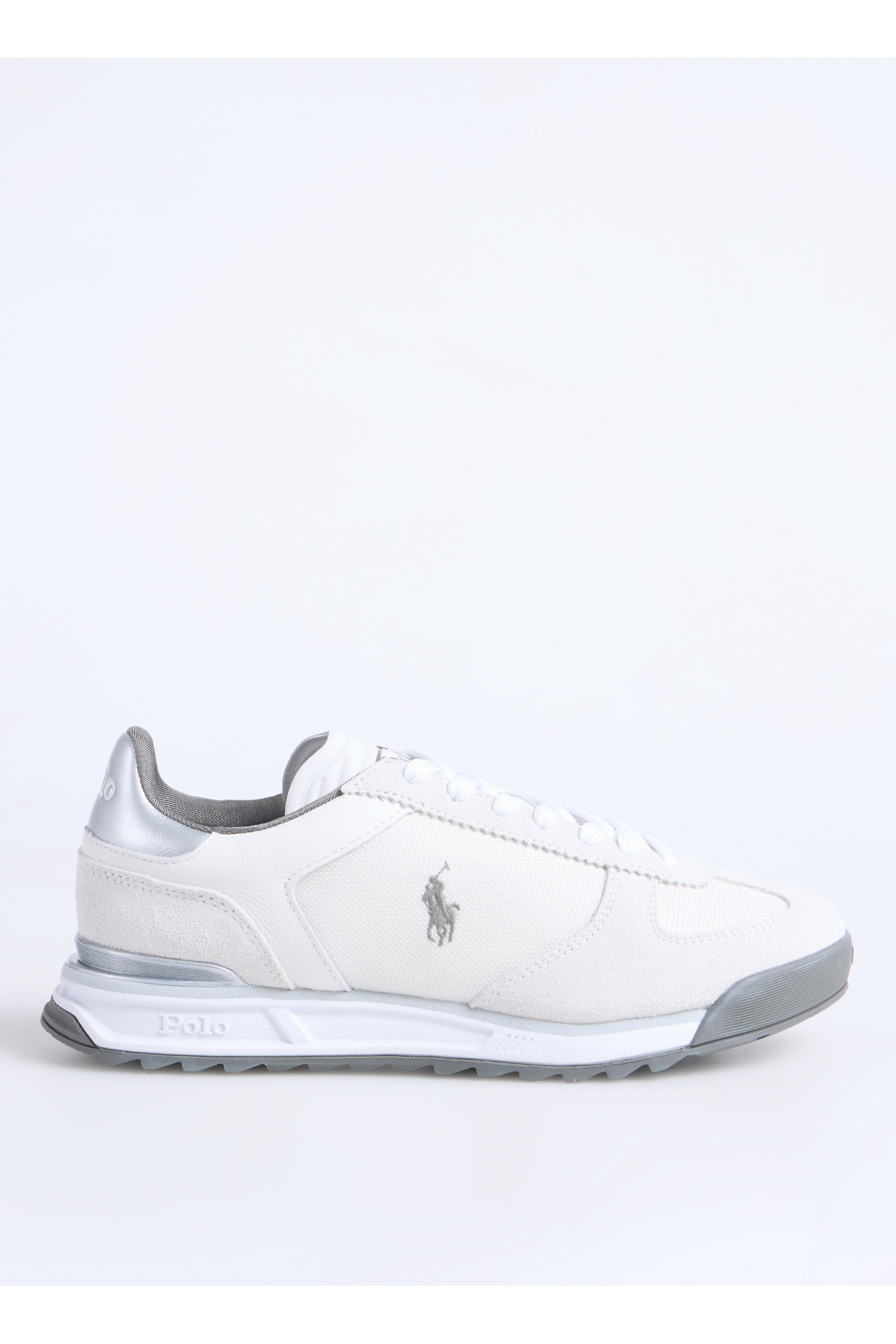 رالف لورن کفش کتانی مردانه سفید - خاکستری VARICK PP-SNEAKERS-LOW TOP LACE