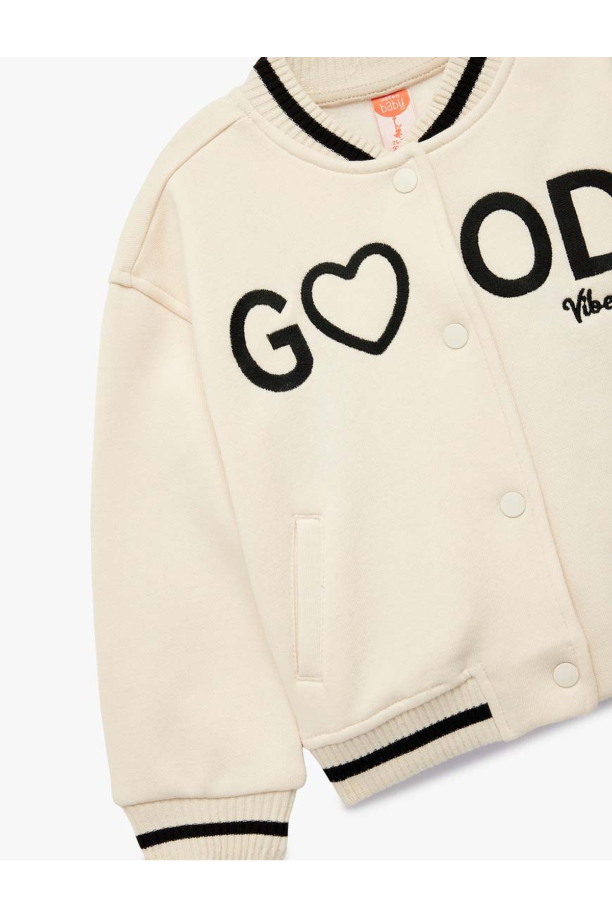 Koton Ekru Kız Bebek Ceket 6WMG60005AK fotoğrafı 3 (önizleme)