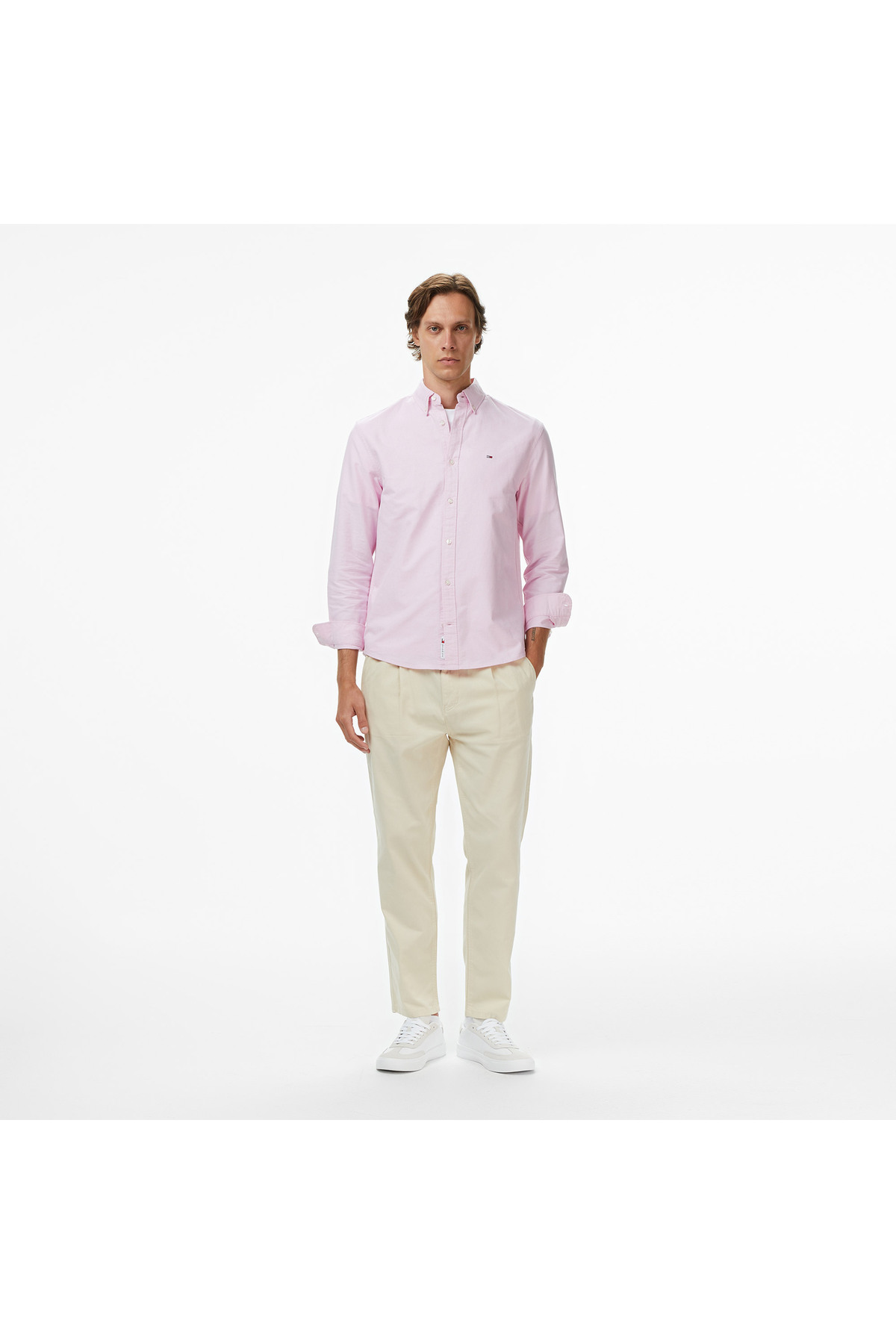 تامی هیلفیگر شلوار بژ مردانه نخی روشن ایزاک