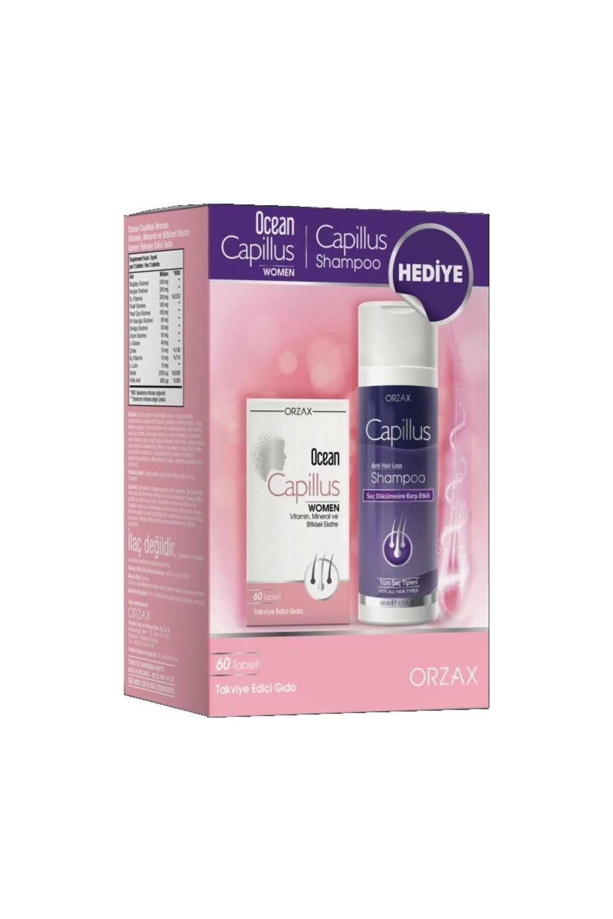 Orzax Ocean Capillus Women 60 Tablet Şampuan Hediyeli - Fiyatı