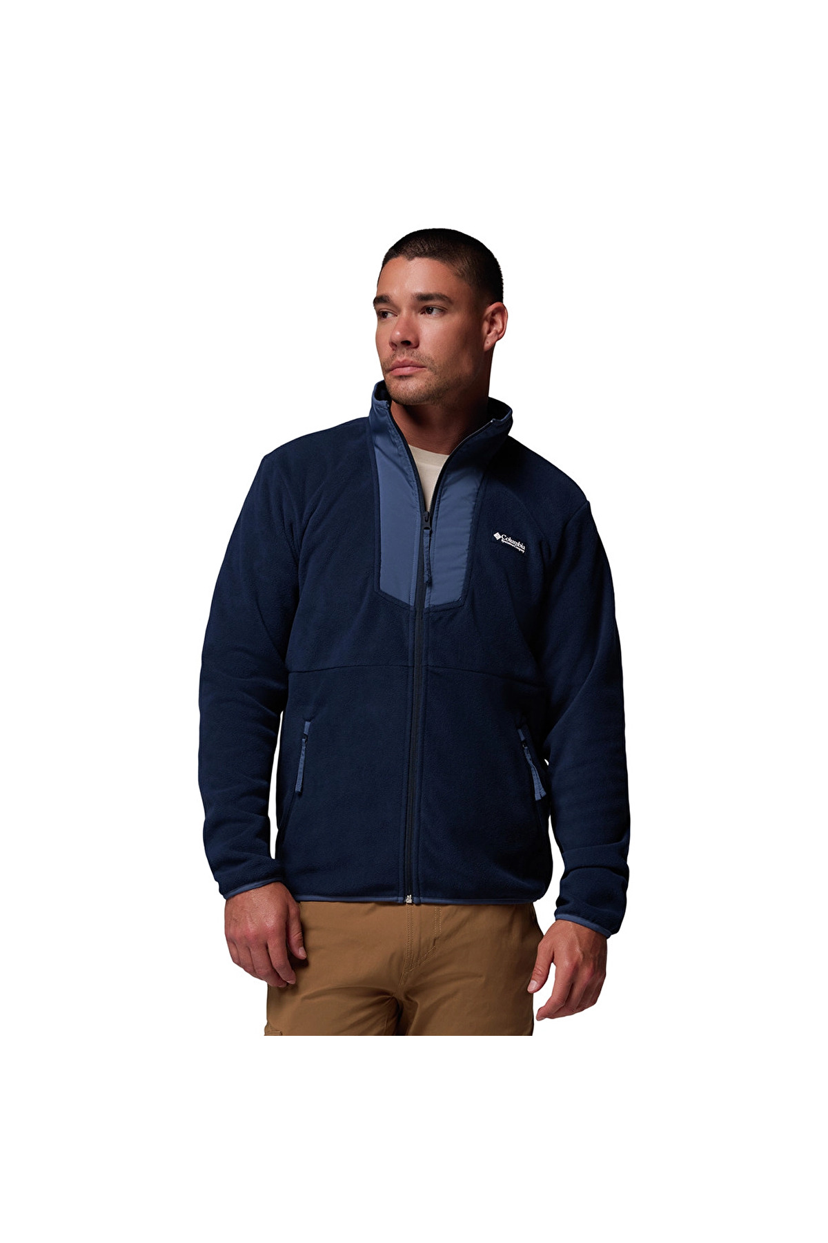 کلمبیا کت و شلوار مردانه Sequoia Grove Full-Zip Fleece، سرمه‌ای، مناسب برای فضای باز، مدل AM0596-463