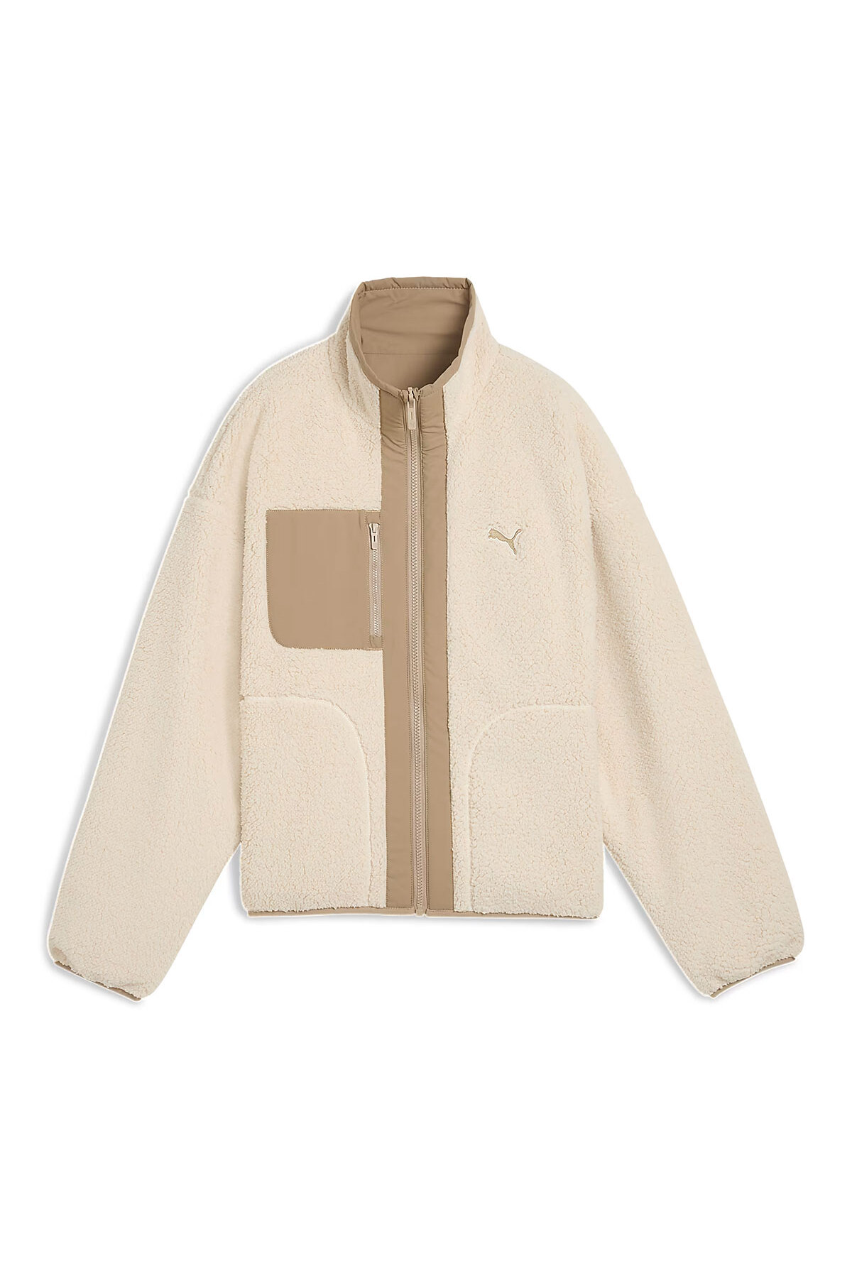 Puma Reversible Sherpa Kadın Bej Günlük Stil Ceket 68838687 görsel 4