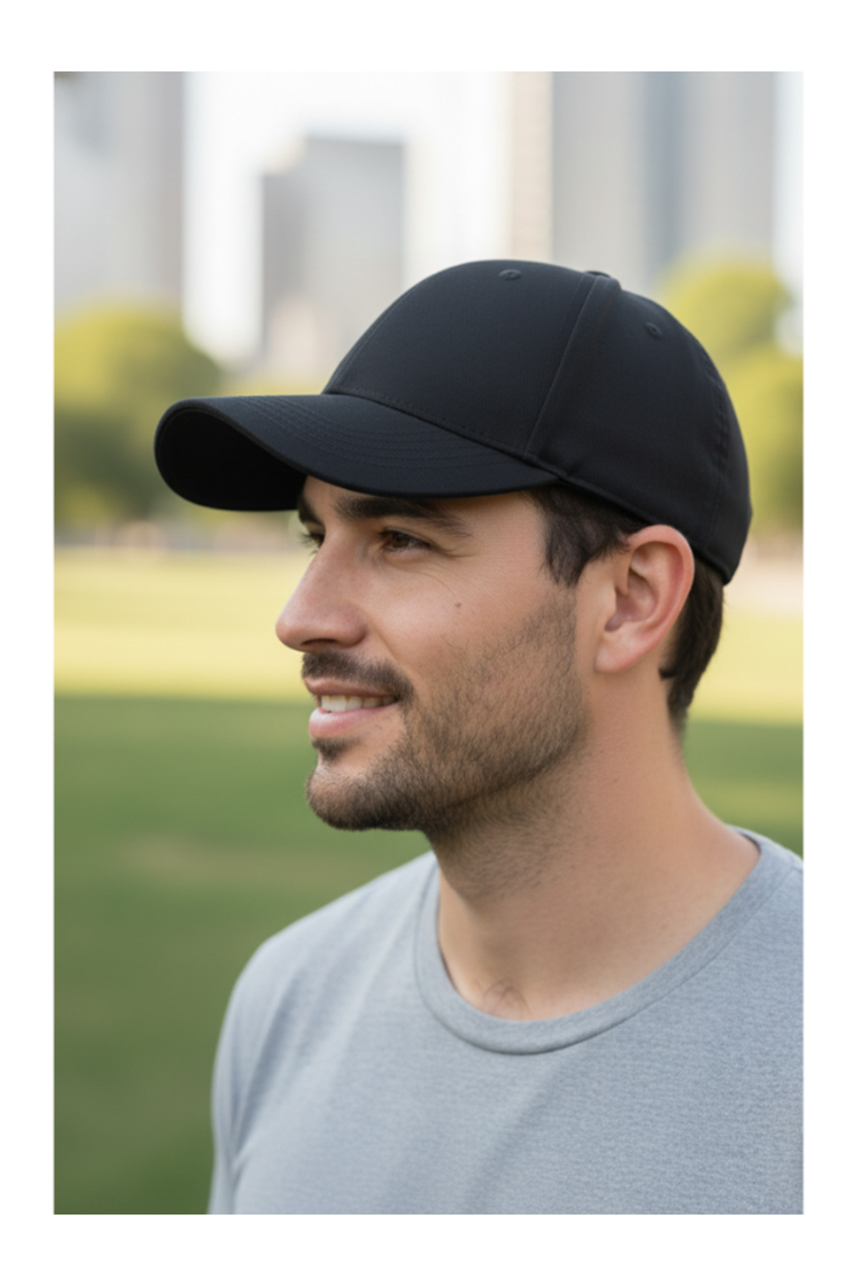 QUOS %100 Pamuk Unisex Hip Hop Cap Şapka Düz Kep