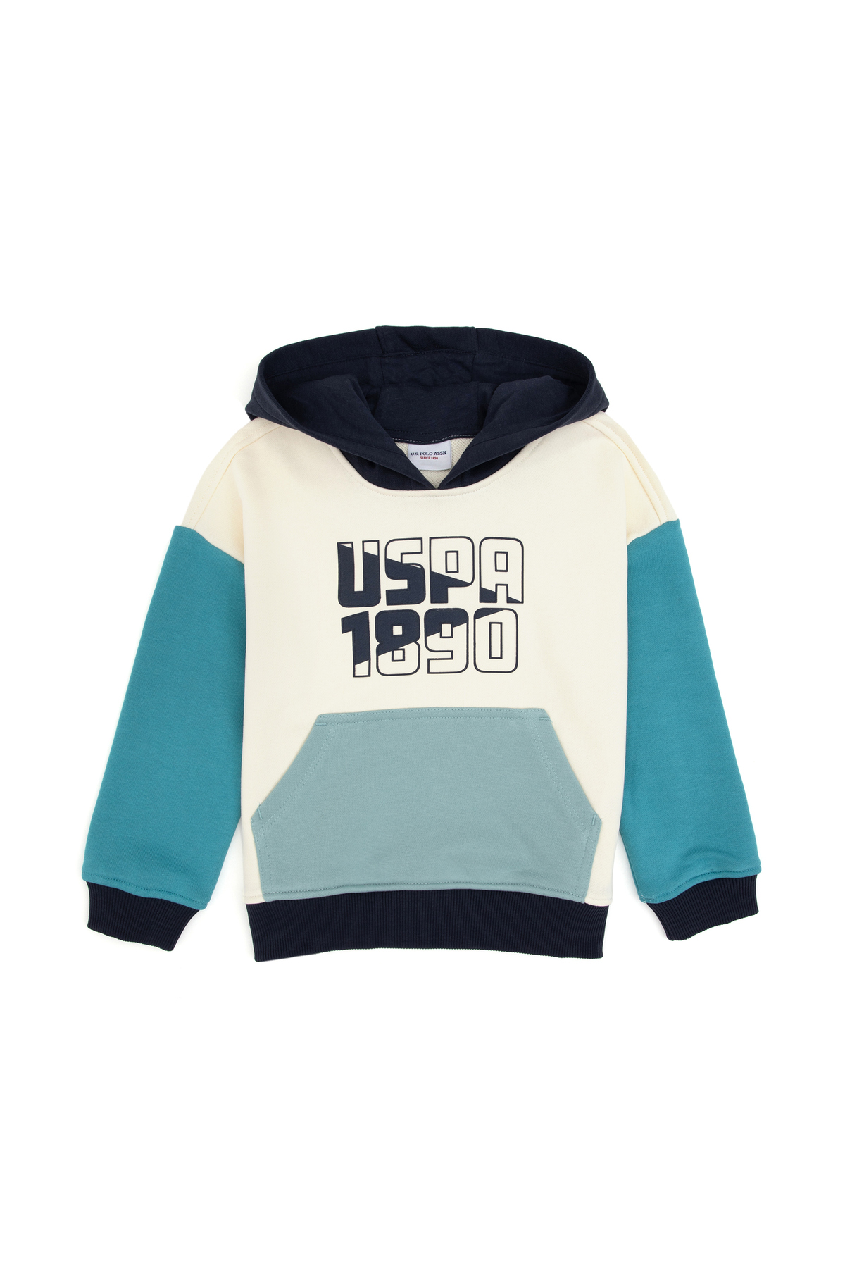 سویشرت کلاه دار نعنایی پسرانه یو اس پولو کد :(50308764-VR152) U.S. Polo Assn.