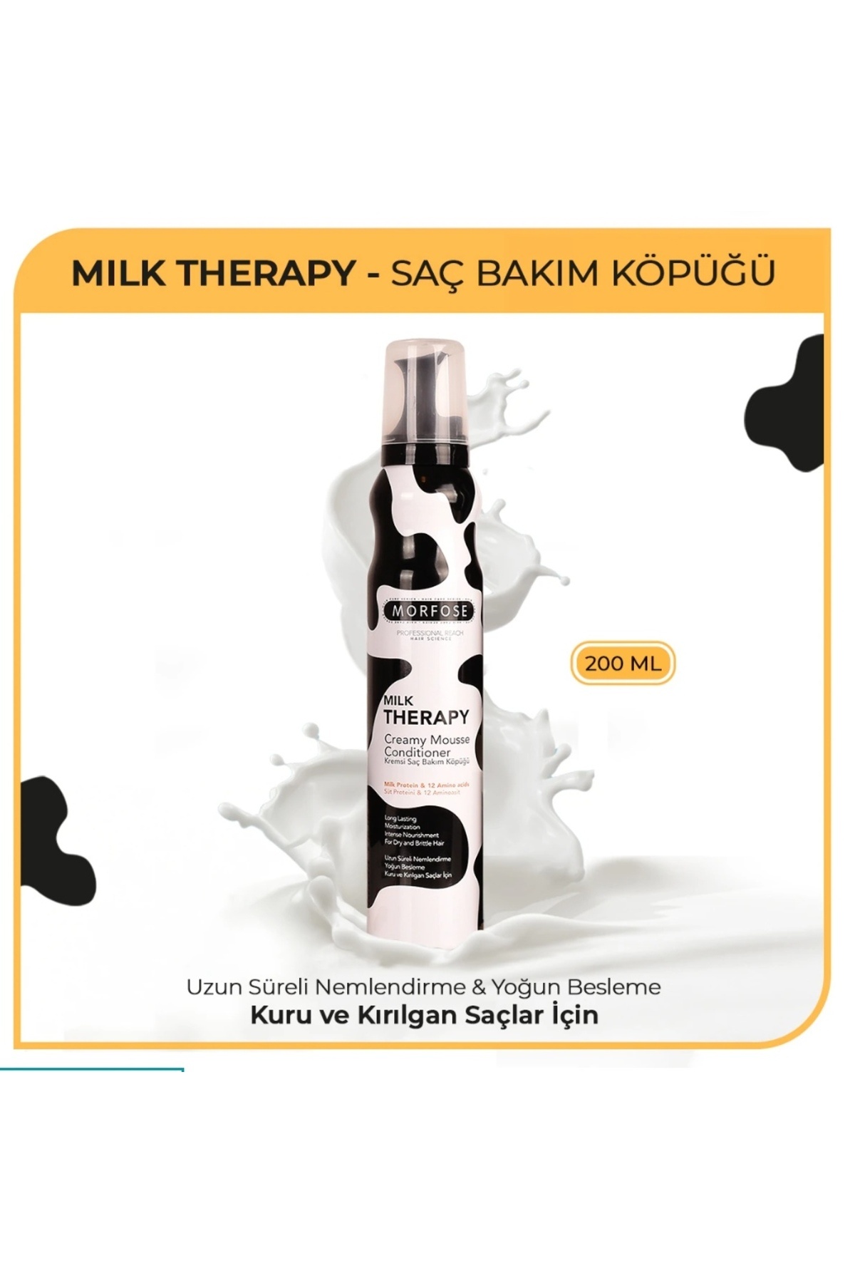 Morfose Milk THERAPY Saç Köpüğü 200 ml - Besleyici, Koruyucu Etki