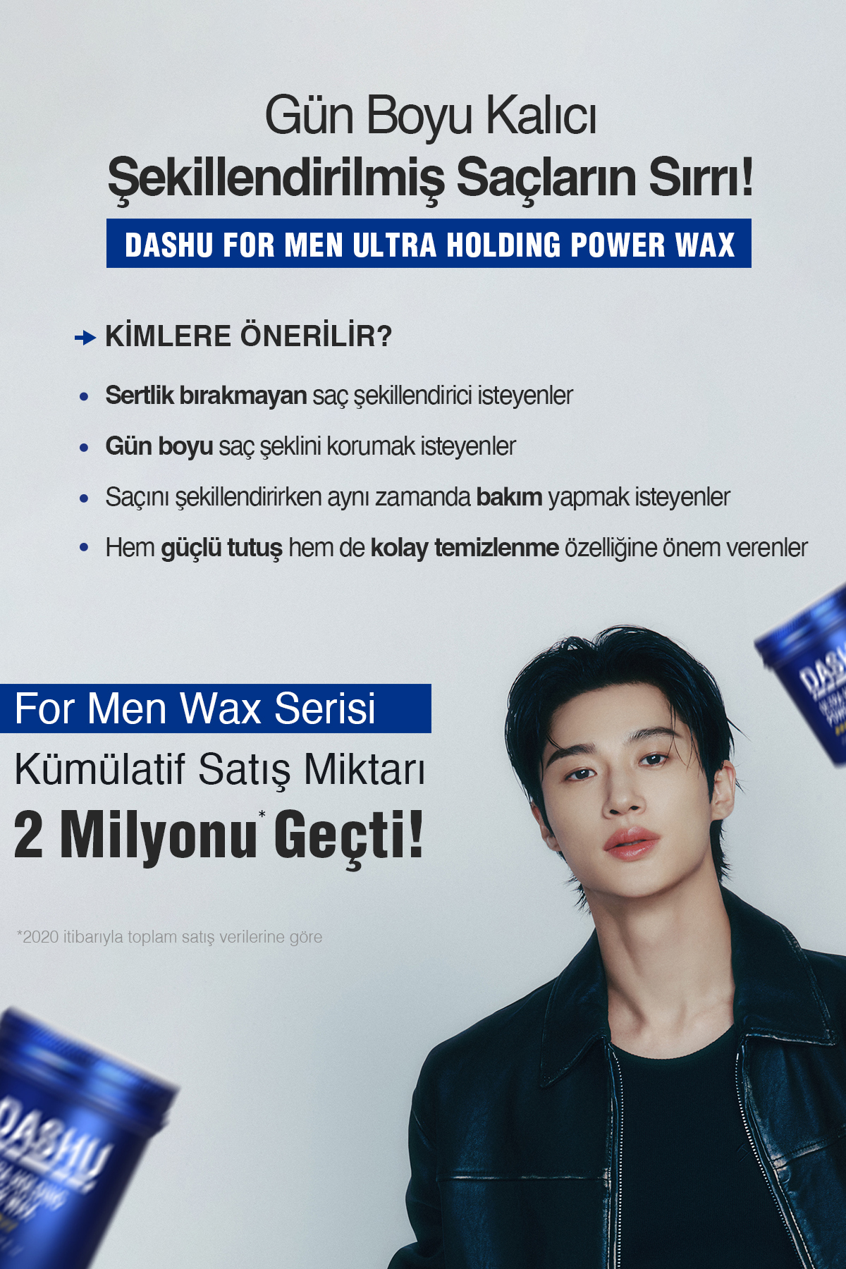 Ultra Güçlü, Kalıntı ve Beyazlık Bırakmayan, Besleyici For Men Premium Ultra Holding Power Wax — 8703 — تصویر 3 از 9