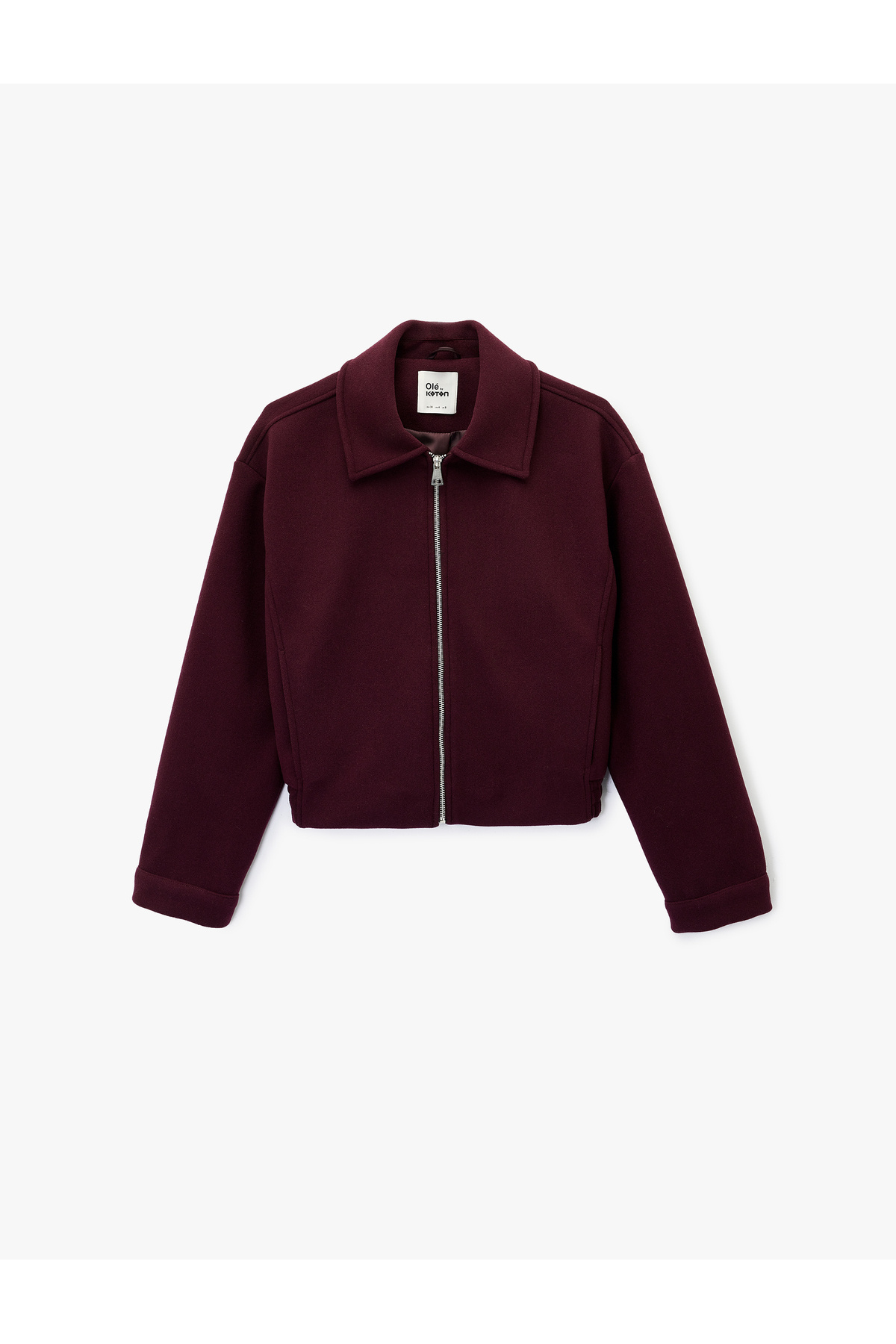 Koton Uzun Kollu Klasik Yaka Fermuarlı Ceket