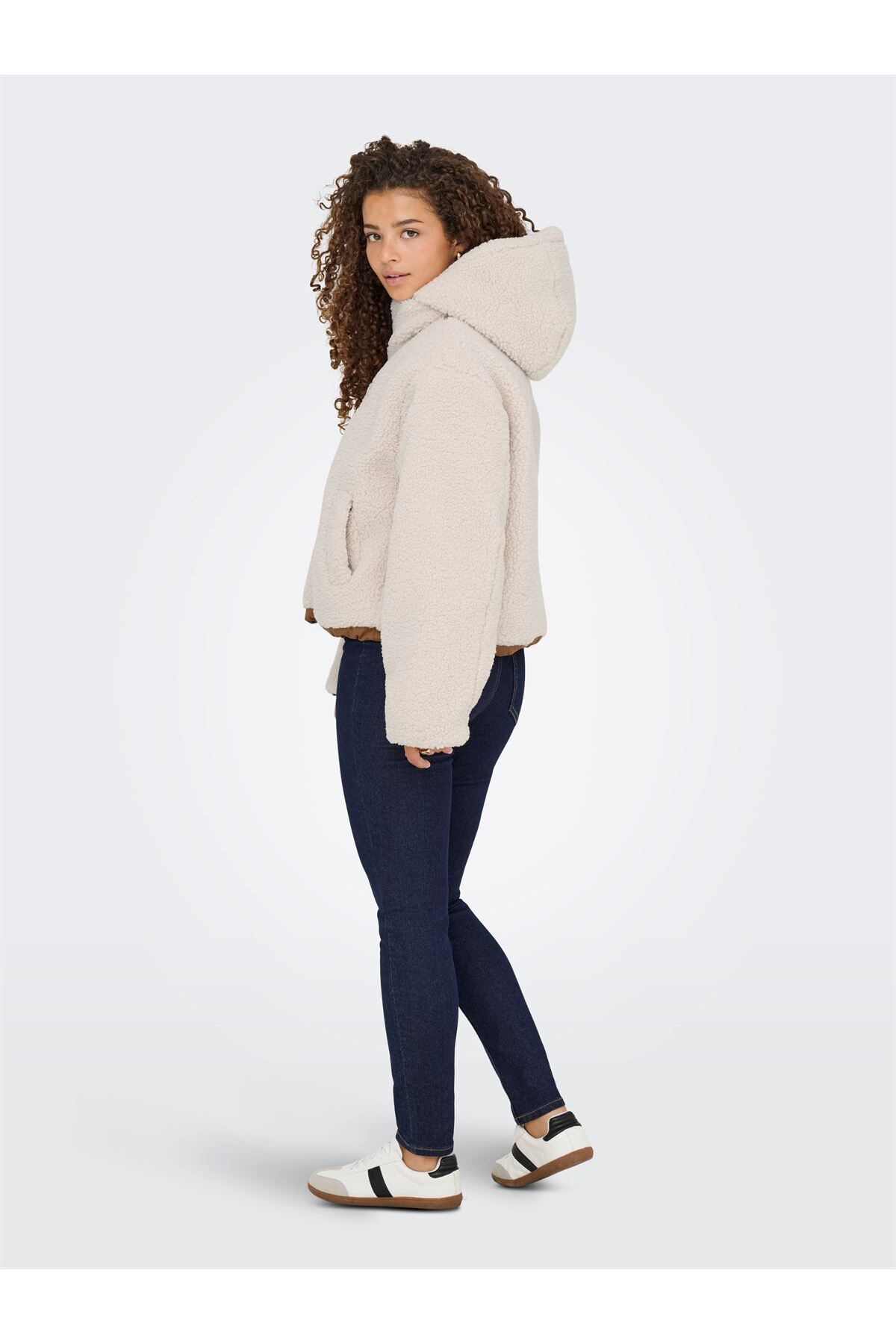 ONLY  ONLMARIA REV PUFFER JACKET CC OTW Kadın Beyaz Dış Giyim - 15350542 - Görsel 5