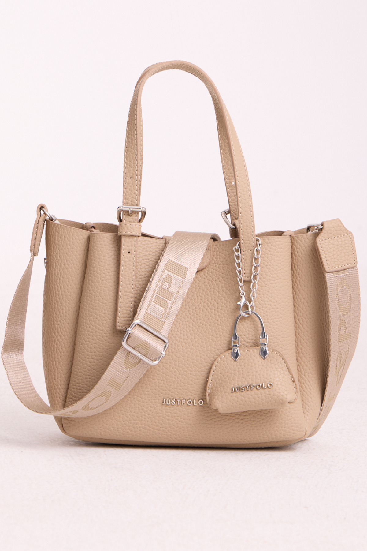 Just Polo Luxury Women's Wide Shoulder Bag with Adjustable Shoulder Strap