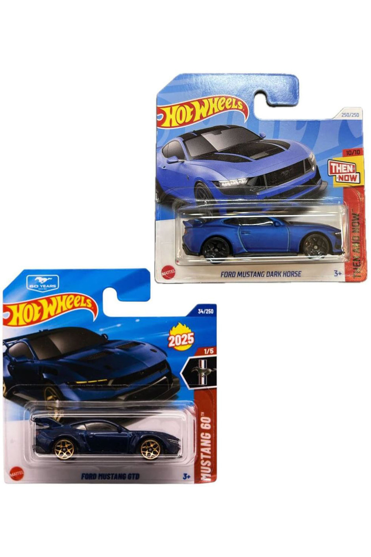 HOT WHEELS 2 Araç Set - Ford Mustang Dark Horse & Ford Mustang GTD