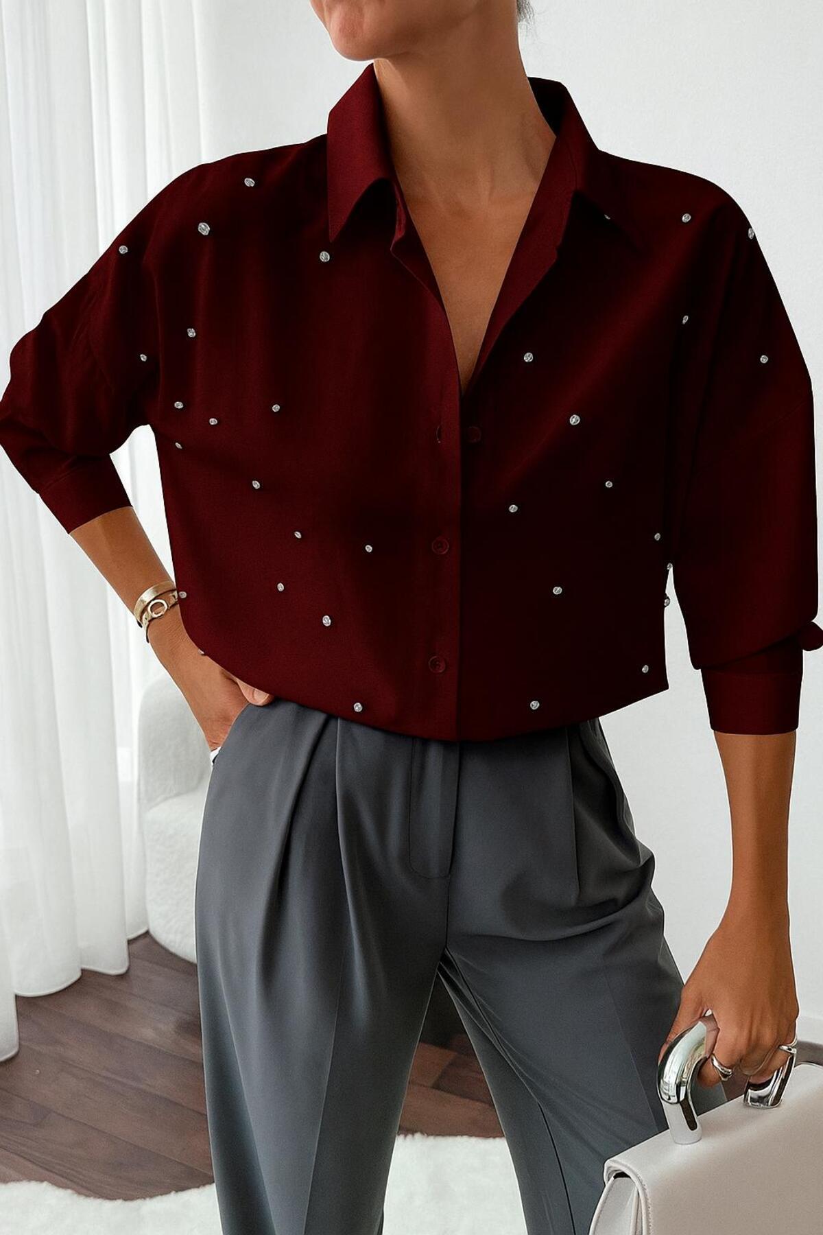 Basko fashion Πουκάμισο salash με πέτρα