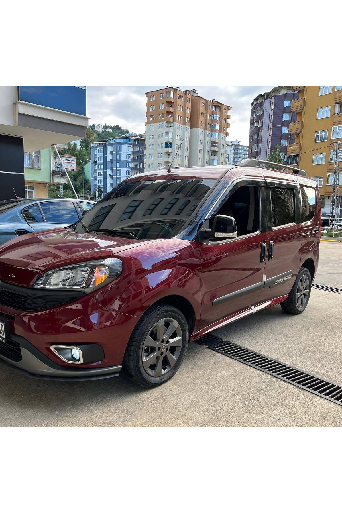Doblo D3 - D4 uyumlu Aero Marşpiyel Takımı (Boyasiz Mat Siyah plastik)