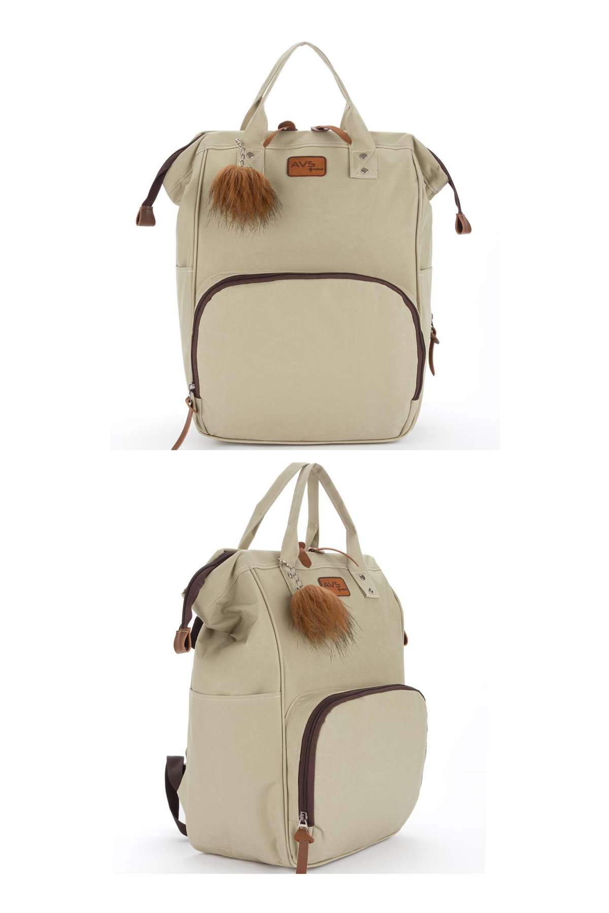 Avşar Baby 2 Li Set Lüks Bej Anne Bebek Bakım Çantası ve Anne Bebek Omuz El Çantası fotoğrafı 4 (önizleme)