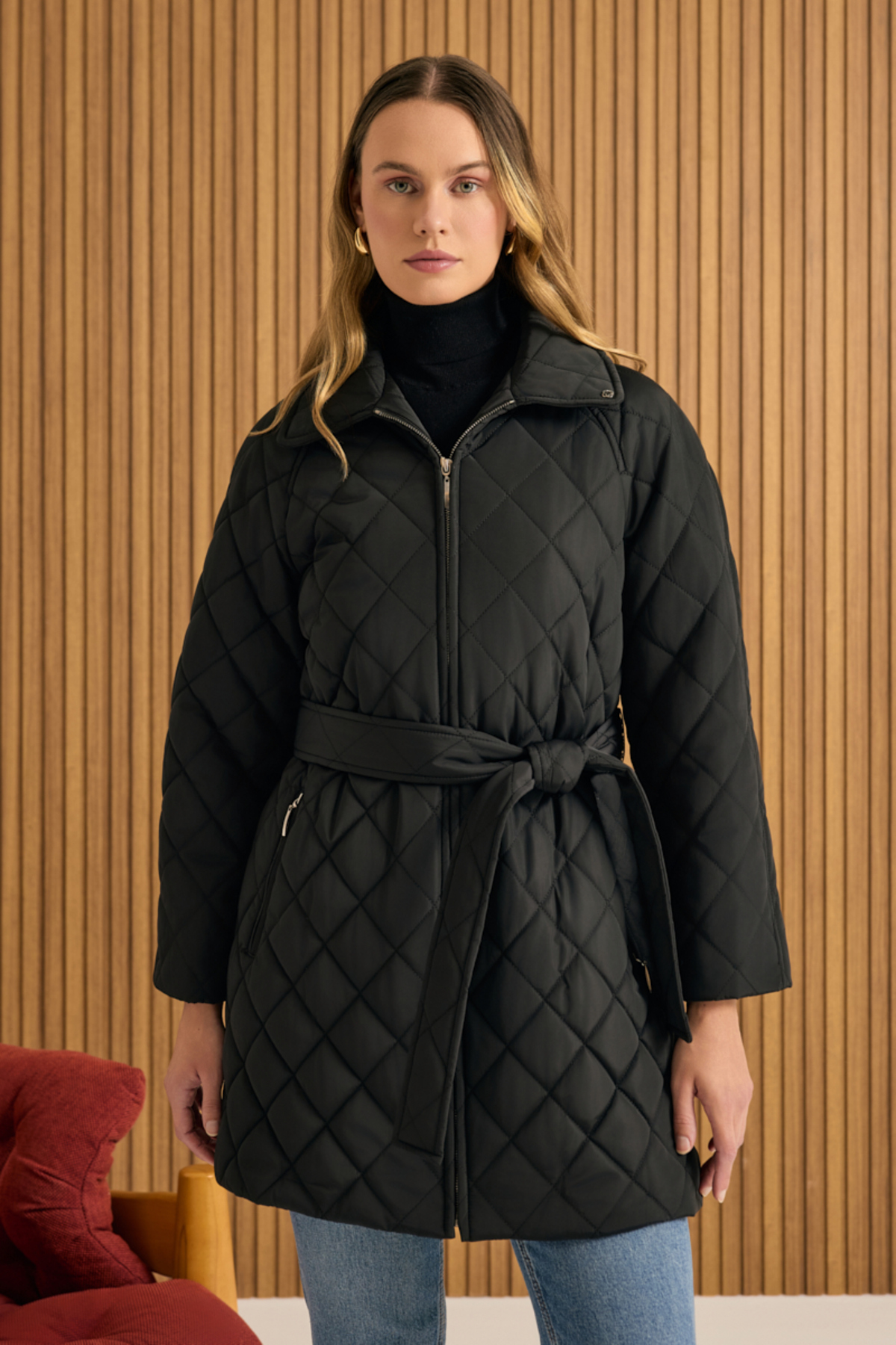 پالتو لحافی کمربنددار زیپ‌دار و جداشدنی Aker