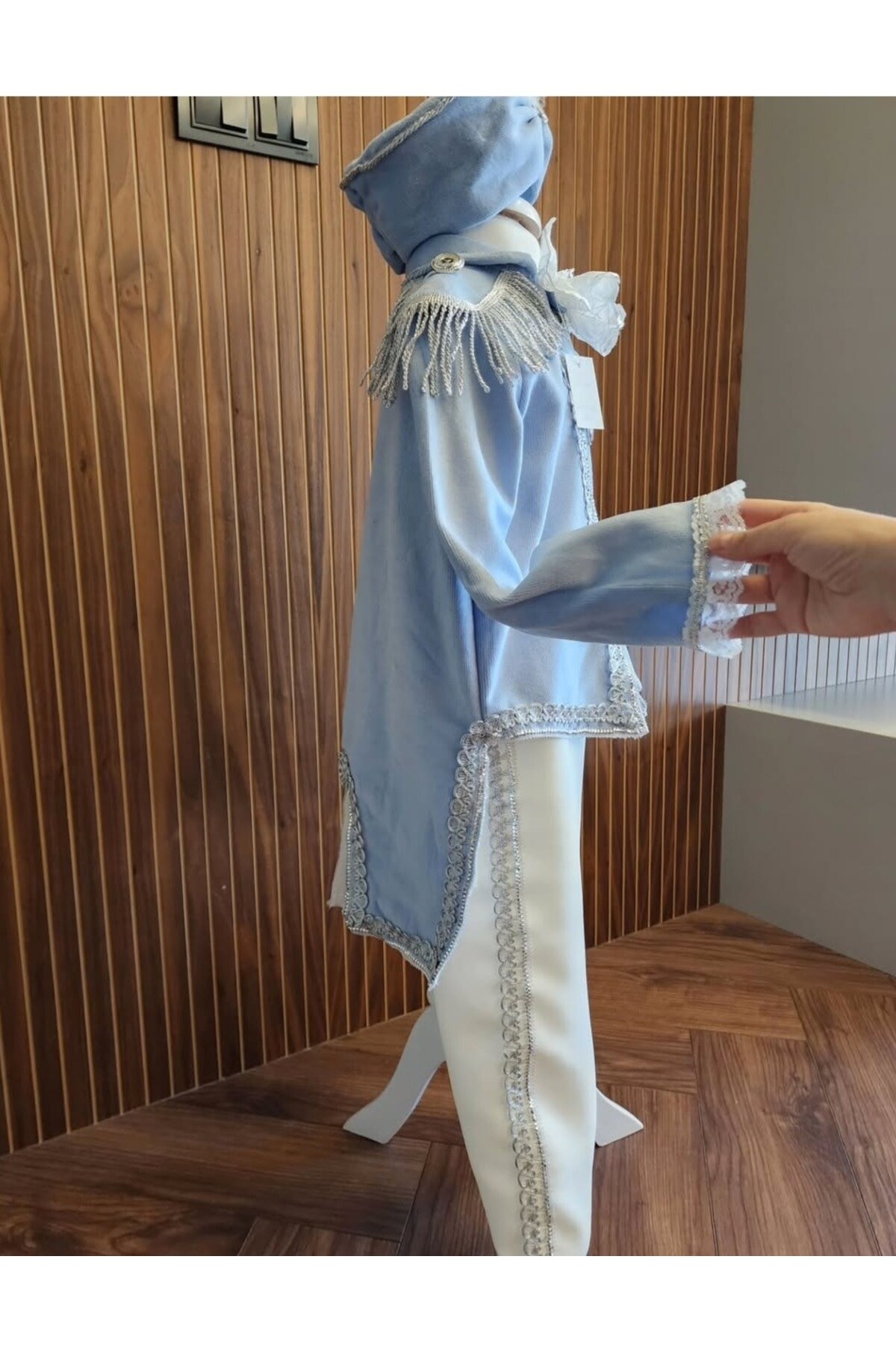 Tozpembebaby Kadife Apoletli Şapkalı Frak Takımı- Prens Takımı- Şehzade Takımı- Mevlüt Takımı fotoğrafı 6 (önizleme)