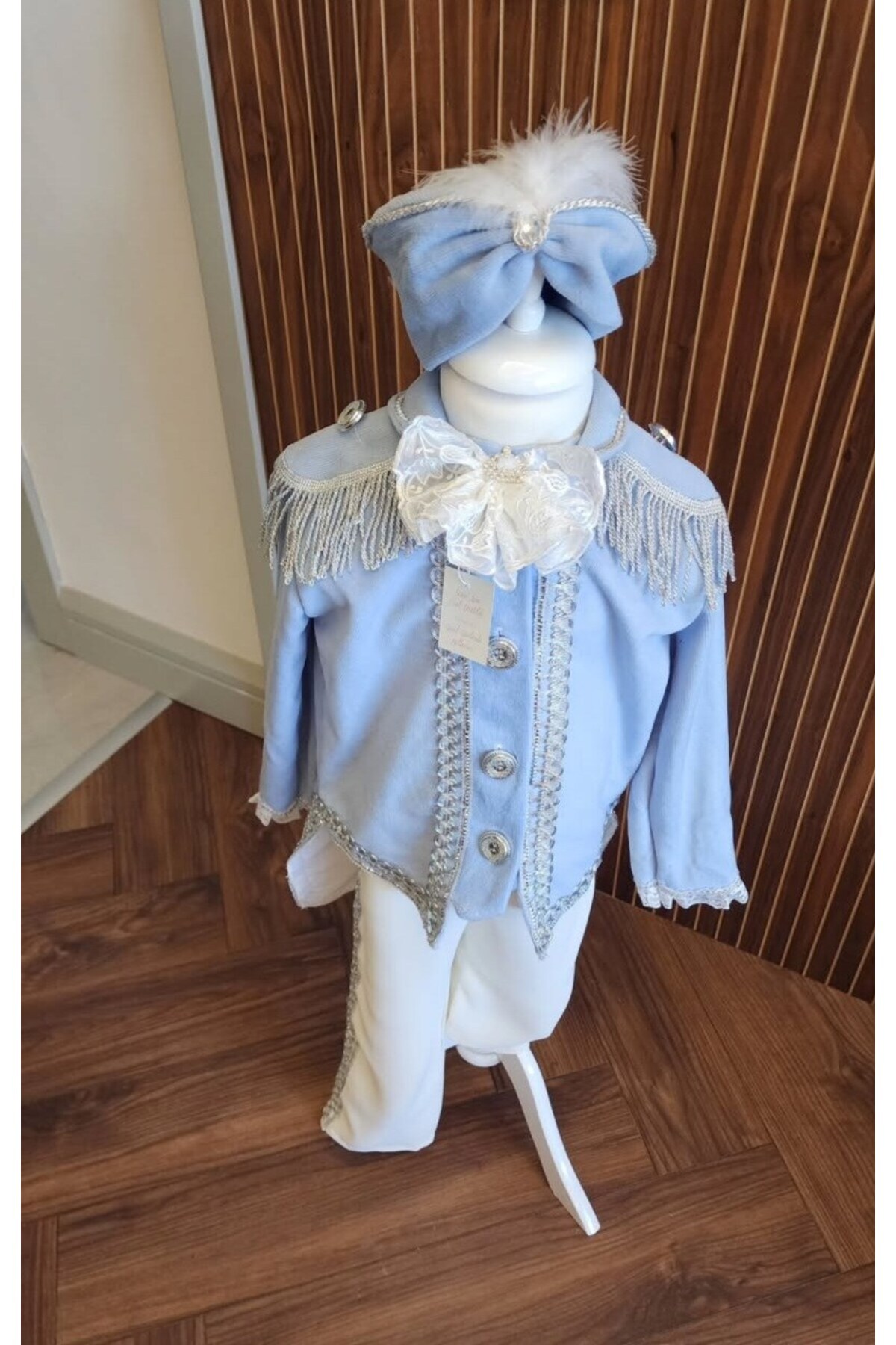 Tozpembebaby Kadife Apoletli Şapkalı Frak Takımı- Prens Takımı- Şehzade Takımı- Mevlüt Takımı fotoğrafı 2 (önizleme)