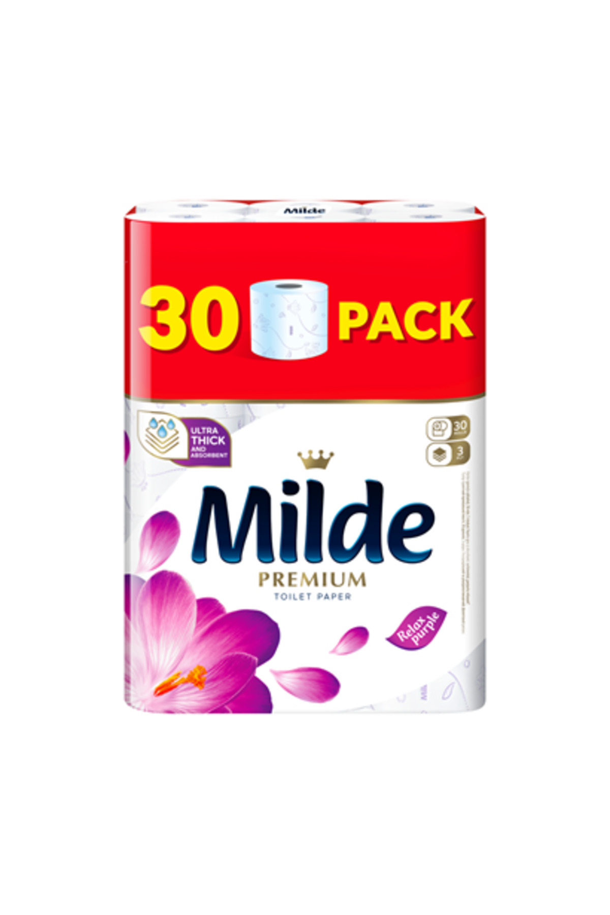 Milde Hârtie igienică Relax Purple, 30 role