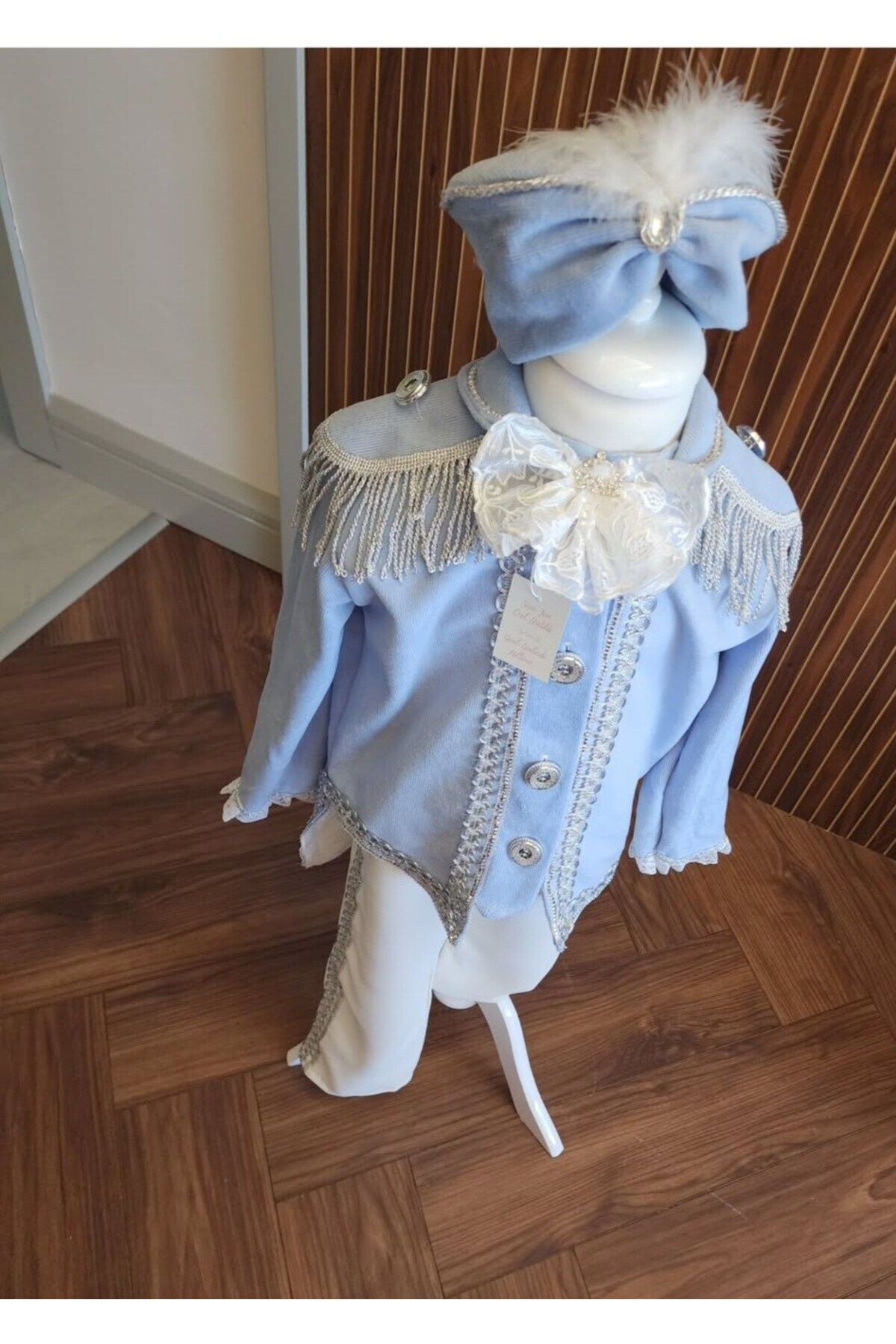 Tozpembebaby Kadife Apoletli Şapkalı Frak Takımı- Prens Takımı- Şehzade Takımı- Mevlüt Takımı fotoğrafı 3 (önizleme)