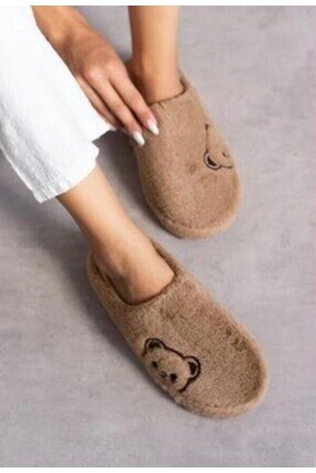 BYRAMSE Kadın Ev Terliği Peluşlu Hafif Taban Ses Yapmaz Çeyizlik Ev Terliği