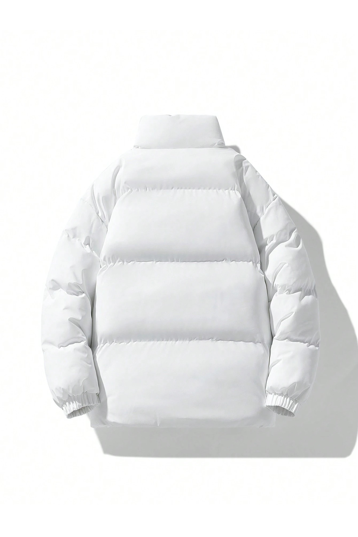 Richarlison  Erkek Beyaz Astarlı Slimfit Su ve Rüzgar Geçirmez Dik Yaka Şişme Mont - Görsel 2