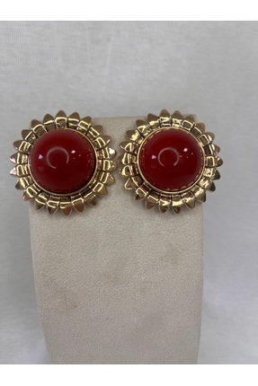 FREYAA TAKI BORDO CELİK VİNTAGE BÜYÜK KÜPE