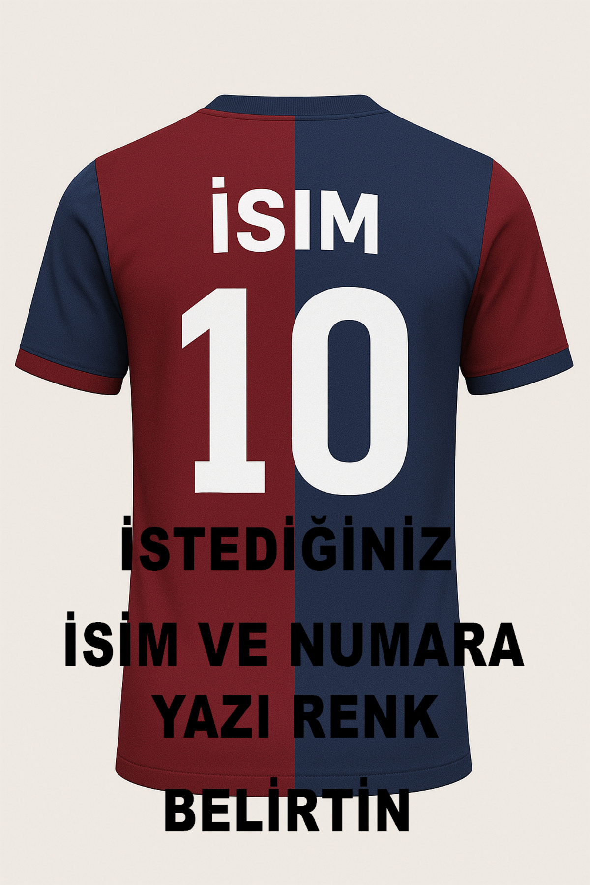 ErTaPassage Kişiye Özel Kişiselleştirilebilir Futbol Forması İsim Numara Baskısı ( FORMA BEDENİNE GÖRE ÖLÇÜ)