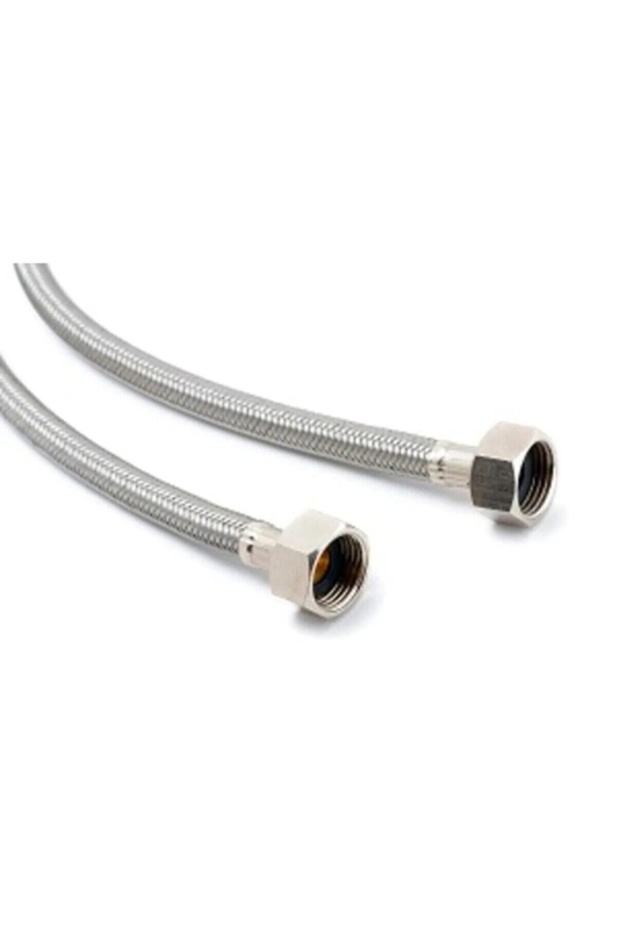 ARVENT Paslanmaz Çelik Örgülü Klozet, Taharet Musluğu Fleksi Bağlantı Hortumu Flex 3/8-3/8 120 Cm - 2 Adet