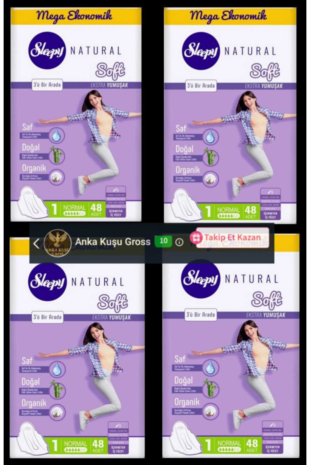 Sleepy Natural Soft Ekstra Yumuşak Normal 48x4= 192 Adet