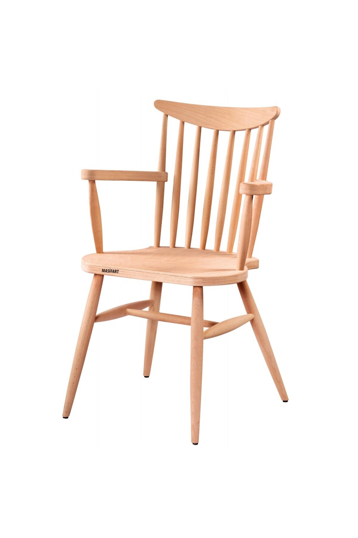 Masifart Alnes Kırlangıç Kollu Sandalye Cilasız Ham