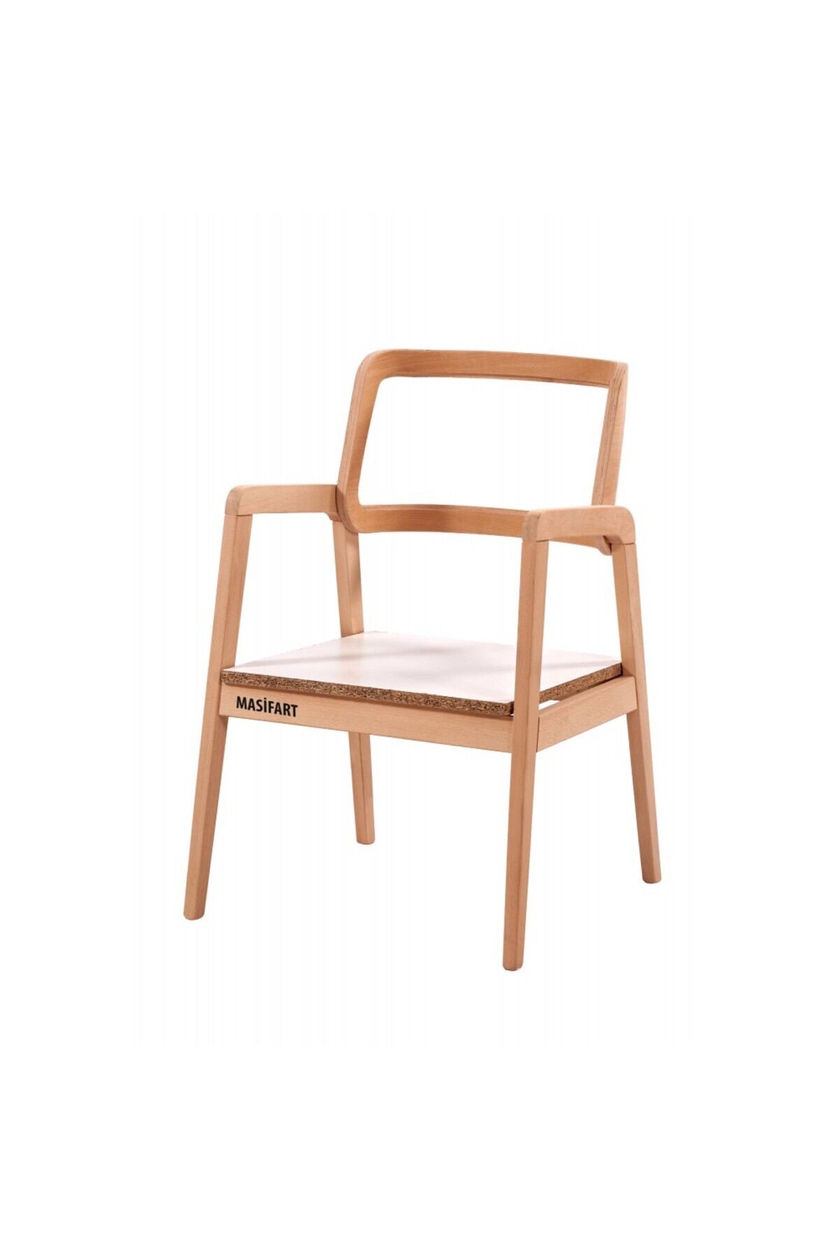 Masifart Miran Bella Sandalye Cilasız Ham
