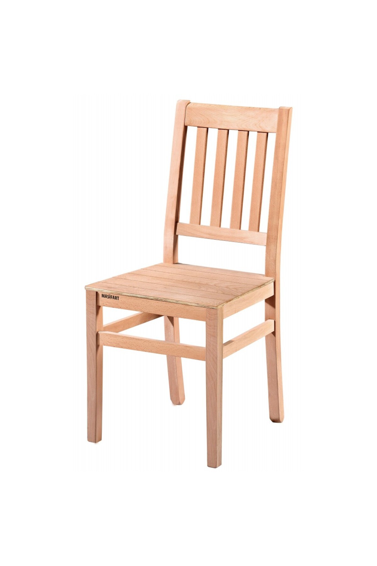 Masifart Adore 4 Çıtalı Izgaralı Sandalye Cilasız Ham