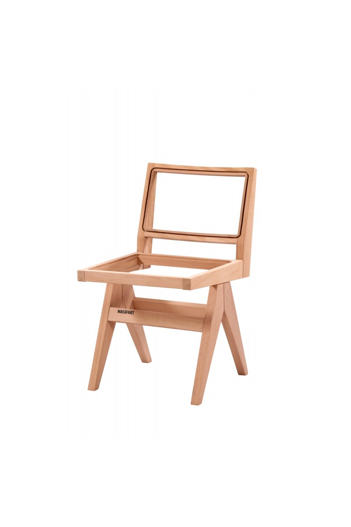 Masifart Farrar Kolsuz Luna Sandalye Cilasız Ham