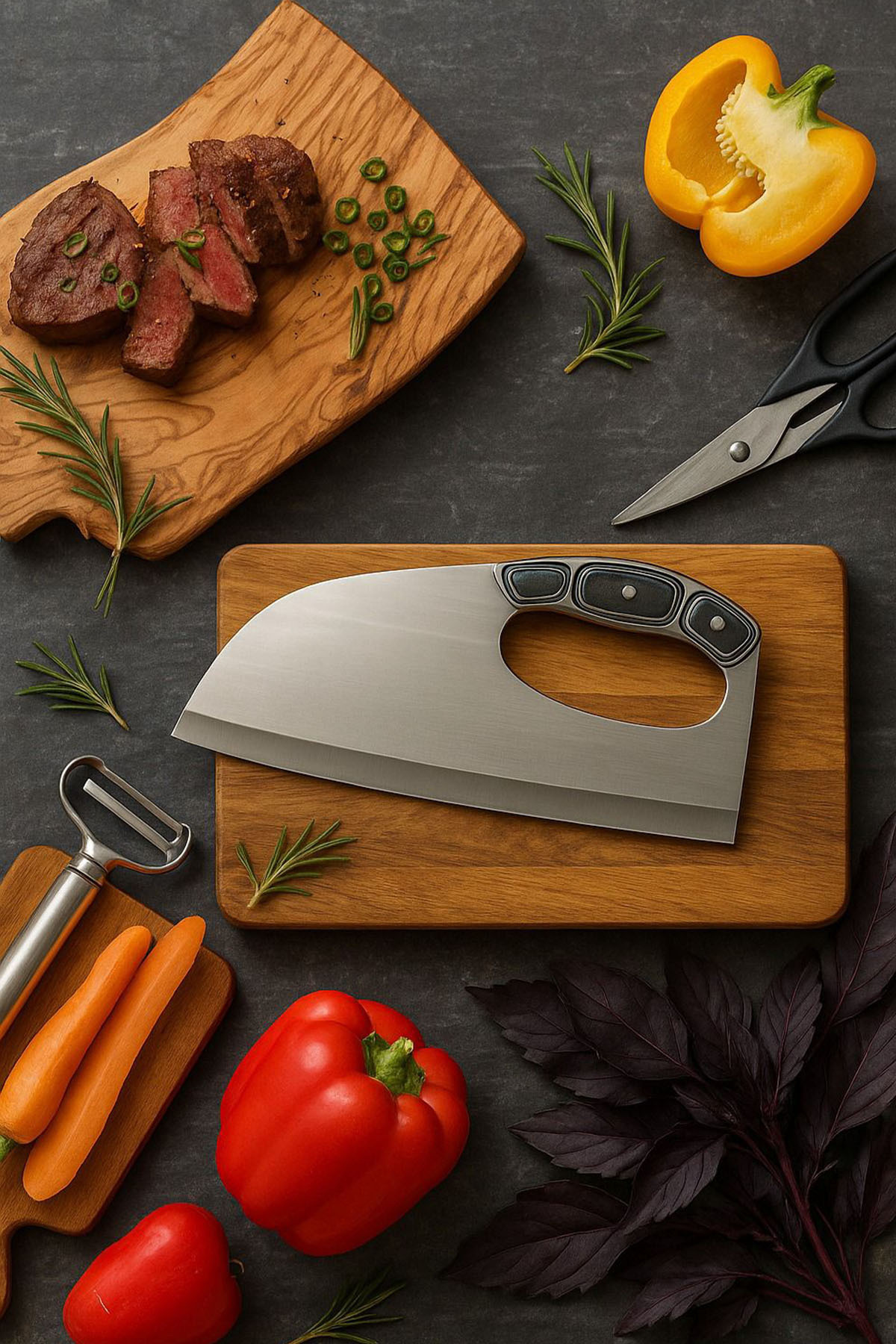 CMT 🔪Profesyonel Chef Et & Kesim Bıçağı, Outdoor Bıçağı , Kamp Bıçağı , Avcı Bıçağı , Mutfak Bıçağı