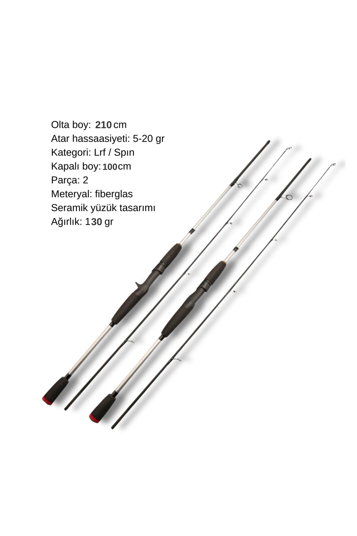 POYRAZ Lrf Spin Olta Kamışı 210 Cm 5-20 gr Seramik Yüzük Frdzbl210