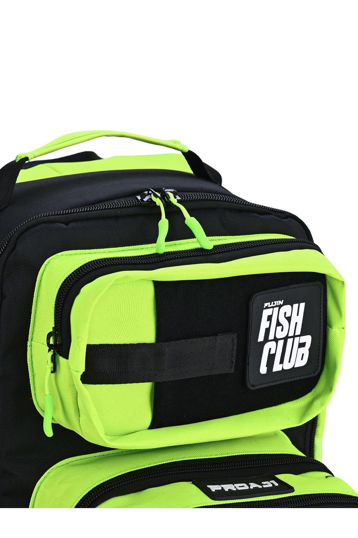Fujin ProAji Back Pack Black Lime Balıkçı Sırt Çantası - Limitli