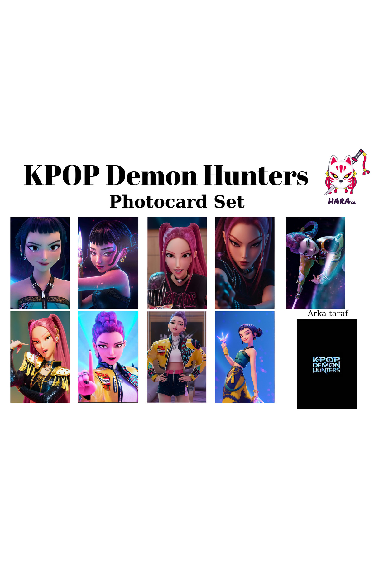 Hara Company KPOP Demon Hunters Animesi Anime Photocard Seti