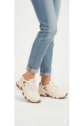 McDark KADIN BEJ KAHVE ORTOPEDIK SNEAKER AYAKKABI