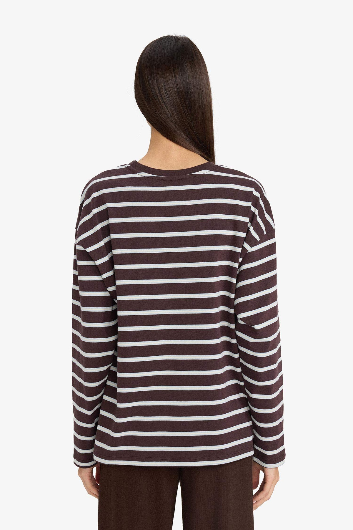 Defacto  Kadın Sweat F7758AX/BN338 BROWN - Görsel 4