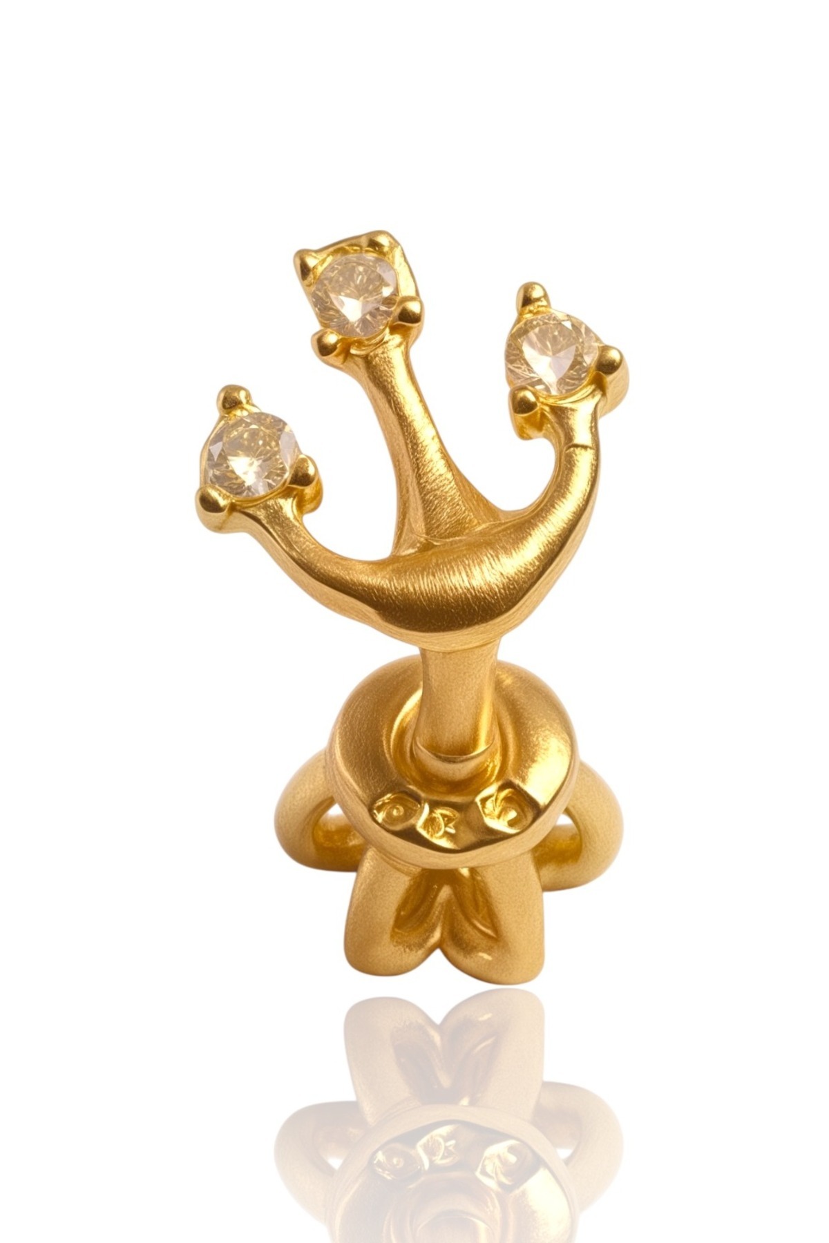 Hakan Güler Kuyumculuk 14 Ayar Altın Çapa Model Taşlı Vidalı Tragus Küpe