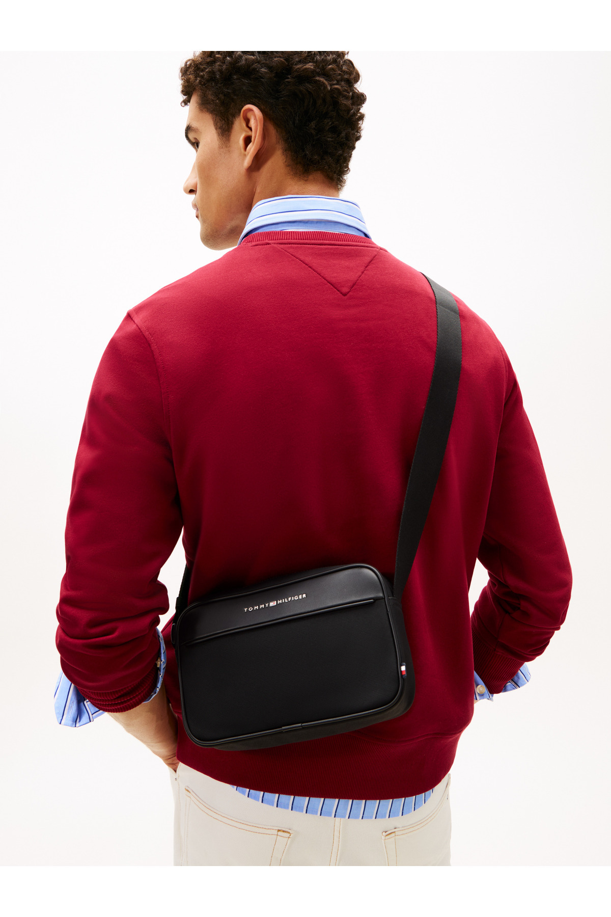 تامی هیلفیگر کیف مشکی جدید مردانه Th Foundation Reporter