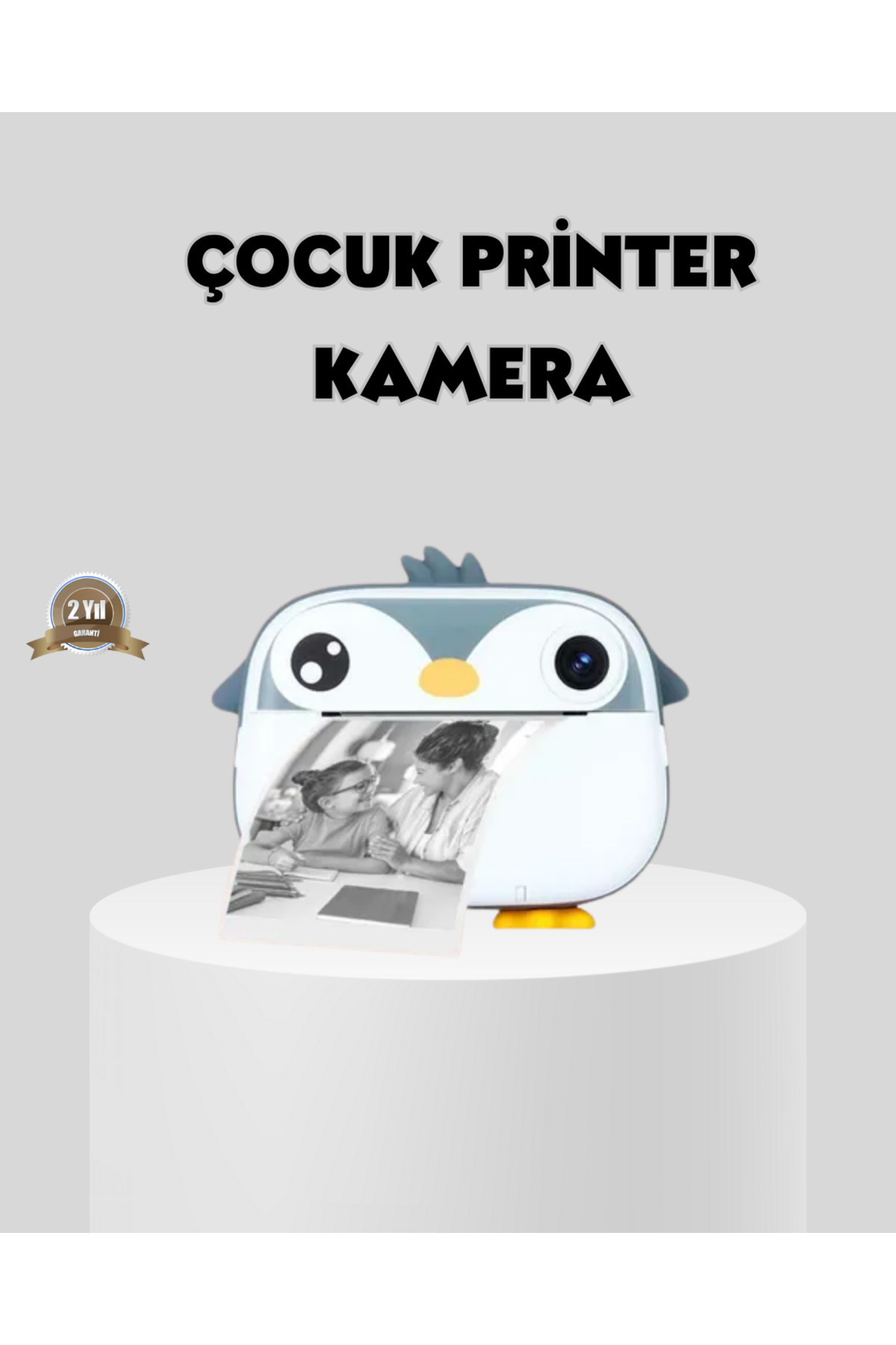 UCUZTEKNO Termal Baskı Çocuk Kamerası HD Çekim USB Şarjlı Eğitici Oyuncak